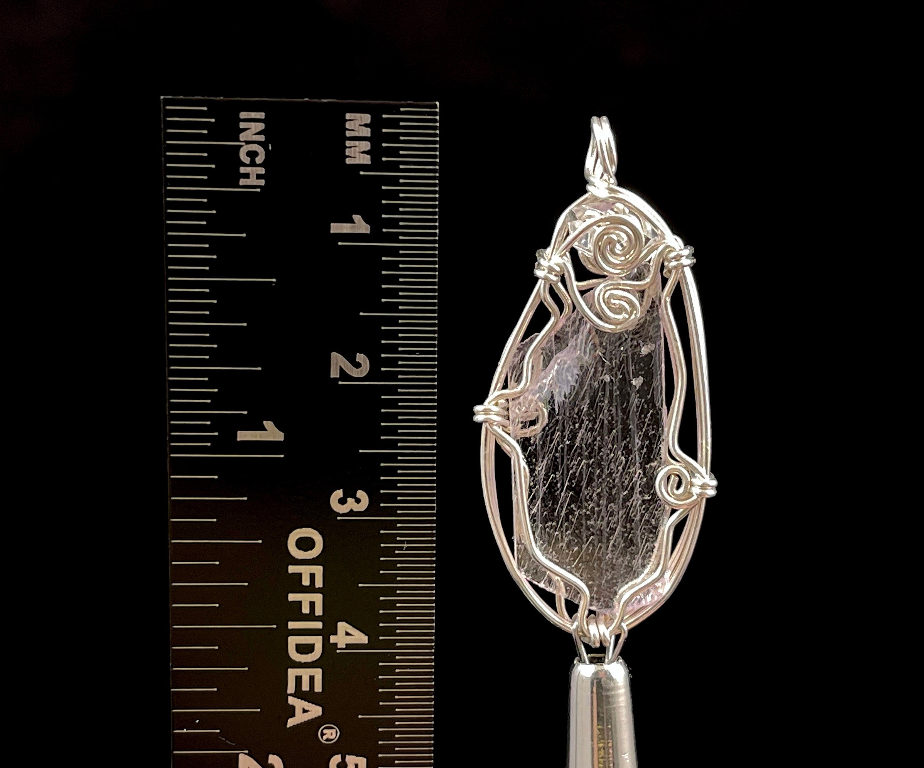 Kunzite Crystal Pendant Necklace - Handmade Wire Wrapped Jewelry with Healing Stone, Elegant Crystal Necklace for Women, Perfect for Spiritual Healing, Meditation & Special Occasions