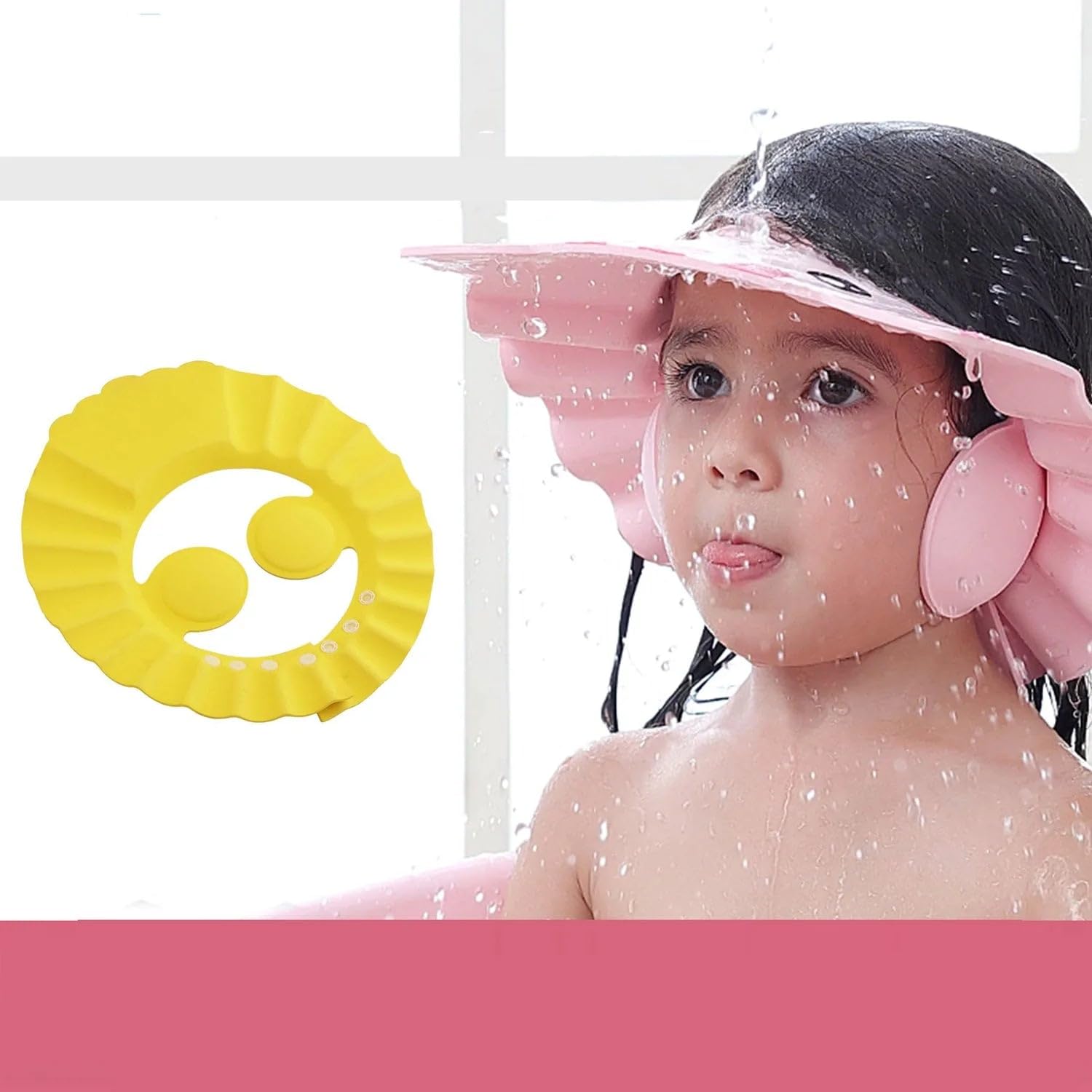 Adjustable Soft Baby Shower Cap for Safe Hair Washing - Waterproof Bathing Hat Protects Eyes & Ears from Water - Perfect for Infants & Toddlers During Bath Time, Swimming, and Spa Days