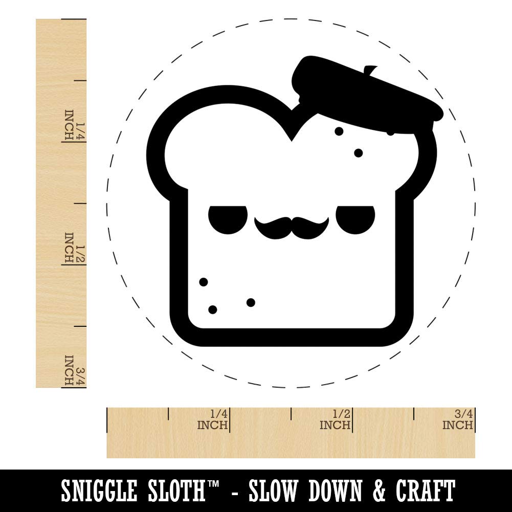 Small 3/4 Inch Kawaii French Toast Bread Rubber Stamp for DIY Scrapbooking, Journaling & Planner Decoration - Cute Baking-Themed Craft Stamp for Cards, Gift Wrapping & Paper Crafts