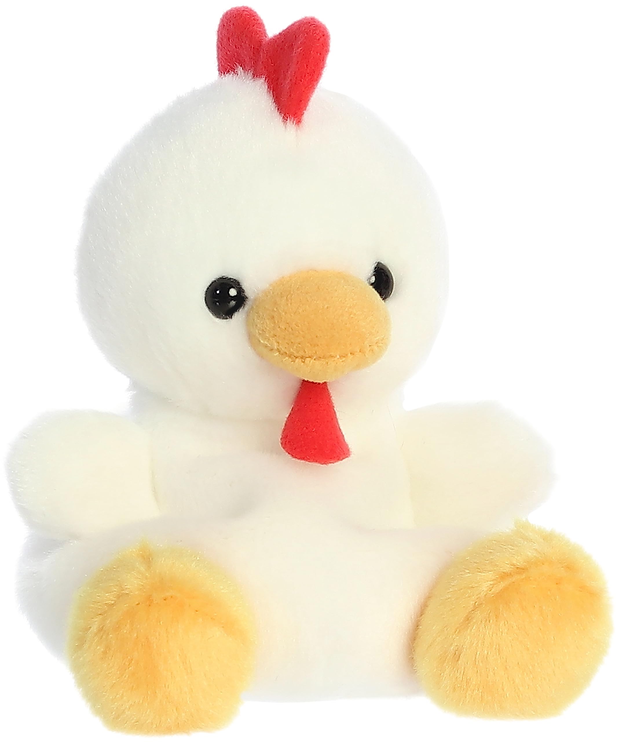 Aurora® Adorable Palm Pals™ Cooper Chicken™ Stuffed Animal - 5 Inch White Plush Toy for Kids | Pocket-Sized Collectible Gift for Birthdays & Travel | Cute Stress Relief Companion for Home, Office & Car
