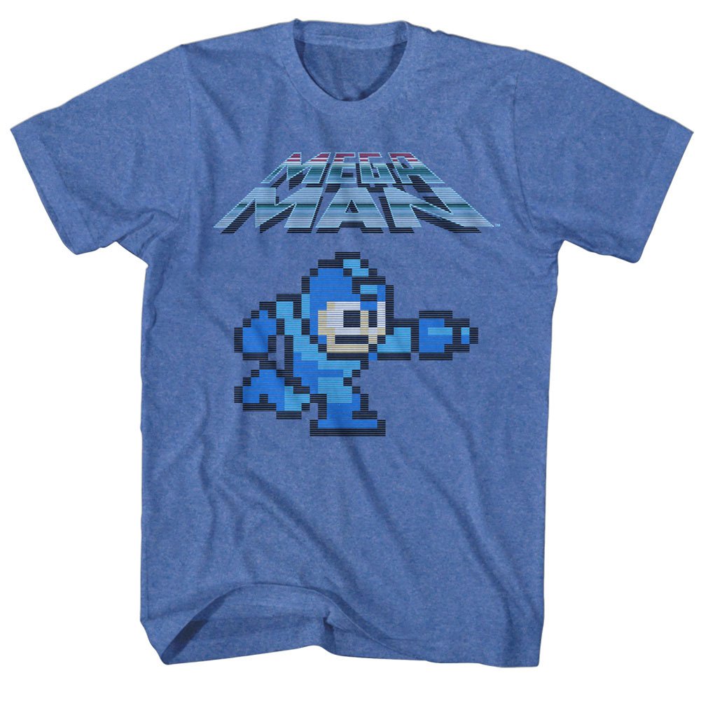 Mega Man Mega Gunner T-Shirt for Men | Official Video Game Graphic Tee | Casual Gamer Wear for Cosplay & Everyday Outfits