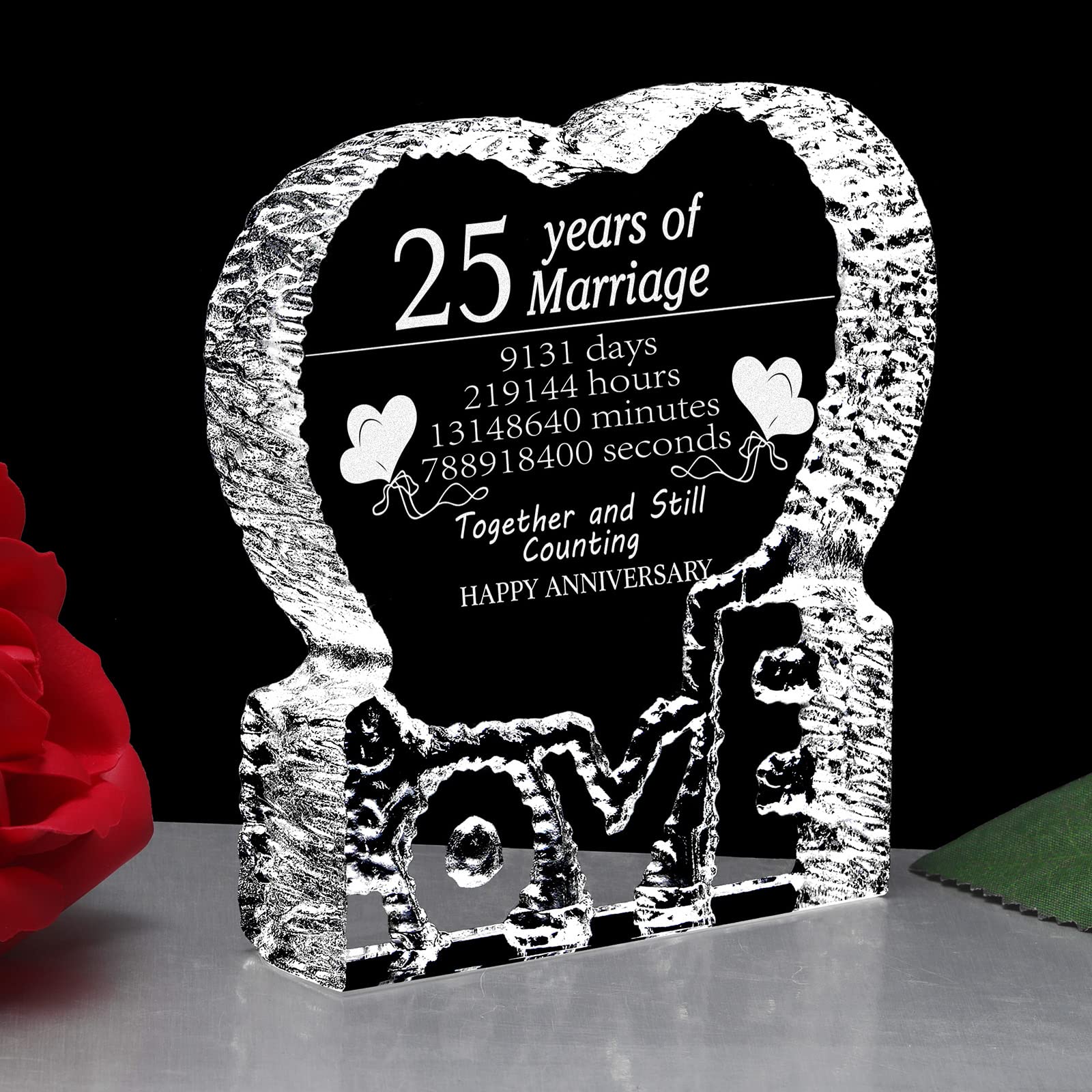 25th Anniversary Crystal Gifts for Couples - Wedding & Home Decor