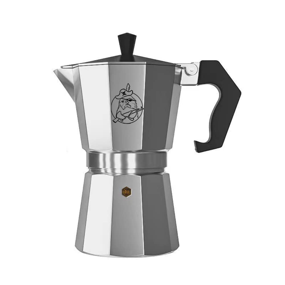 Premium Italian Stovetop Espresso Maker - Food Grade Aluminum Moka Pot for Strong Espresso, Cuban Coffee & Percolator Brew | Perfect for Home, Office & Camping Use