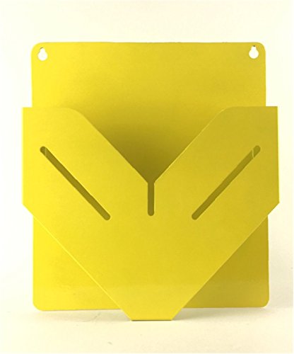 VICS Single Pocket Wall Mounted Metal Clipboard & File Holder - Yellow | Office Organization & Document Storage Solution for Home, School or Workplace