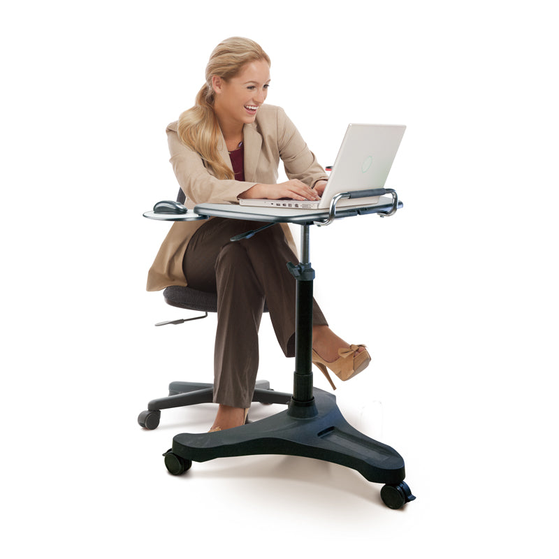 Adjustable Height Laptop Desk with ABS Platform - Portable Standing Desk for Home, Office & Gaming - Ergonomic Workstation for Better Posture & Comfort