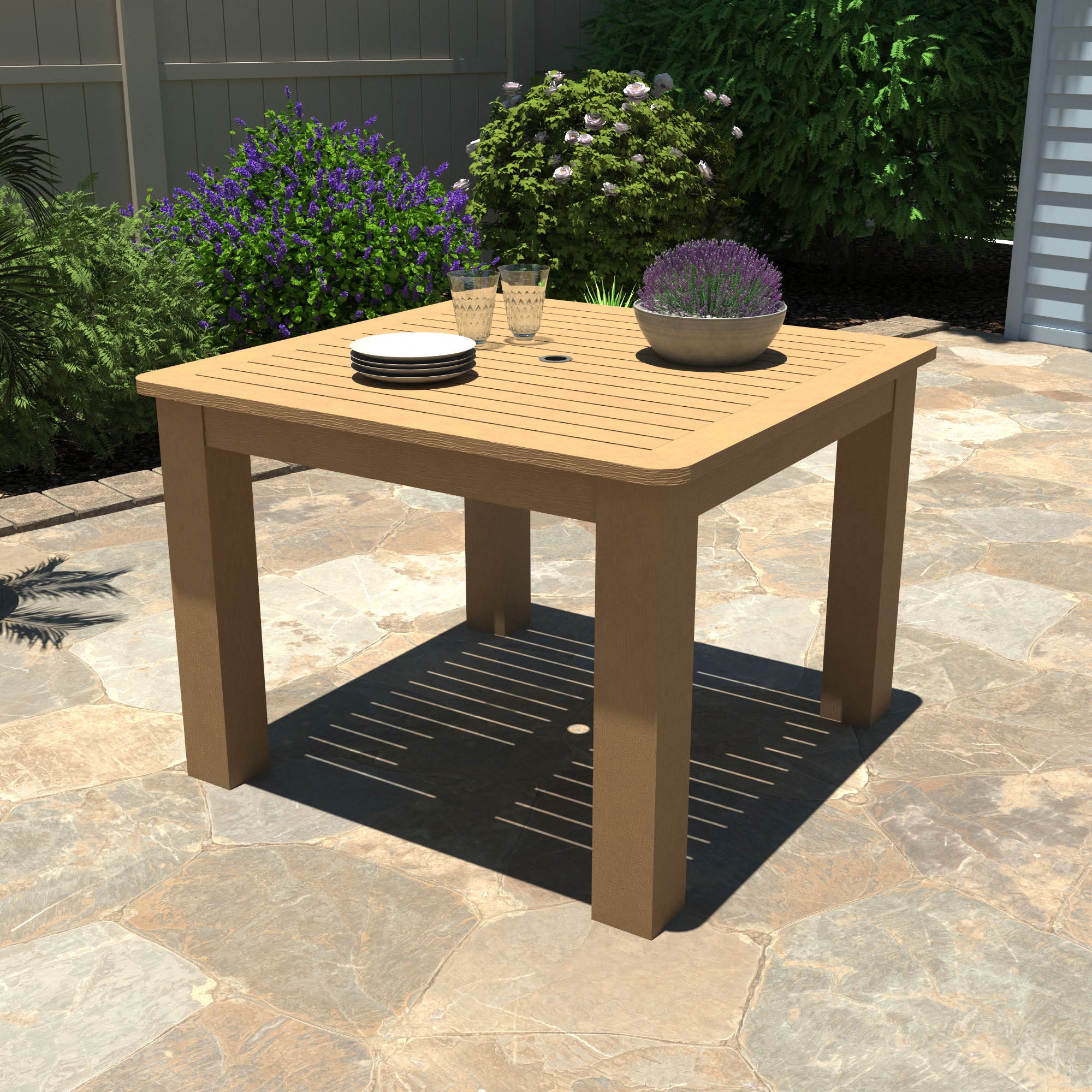 42x42 Inch Square Dining Table - Perfect Height for Kitchen, Dining Room & Small Spaces - Ideal for Family Meals & Entertaining Guests