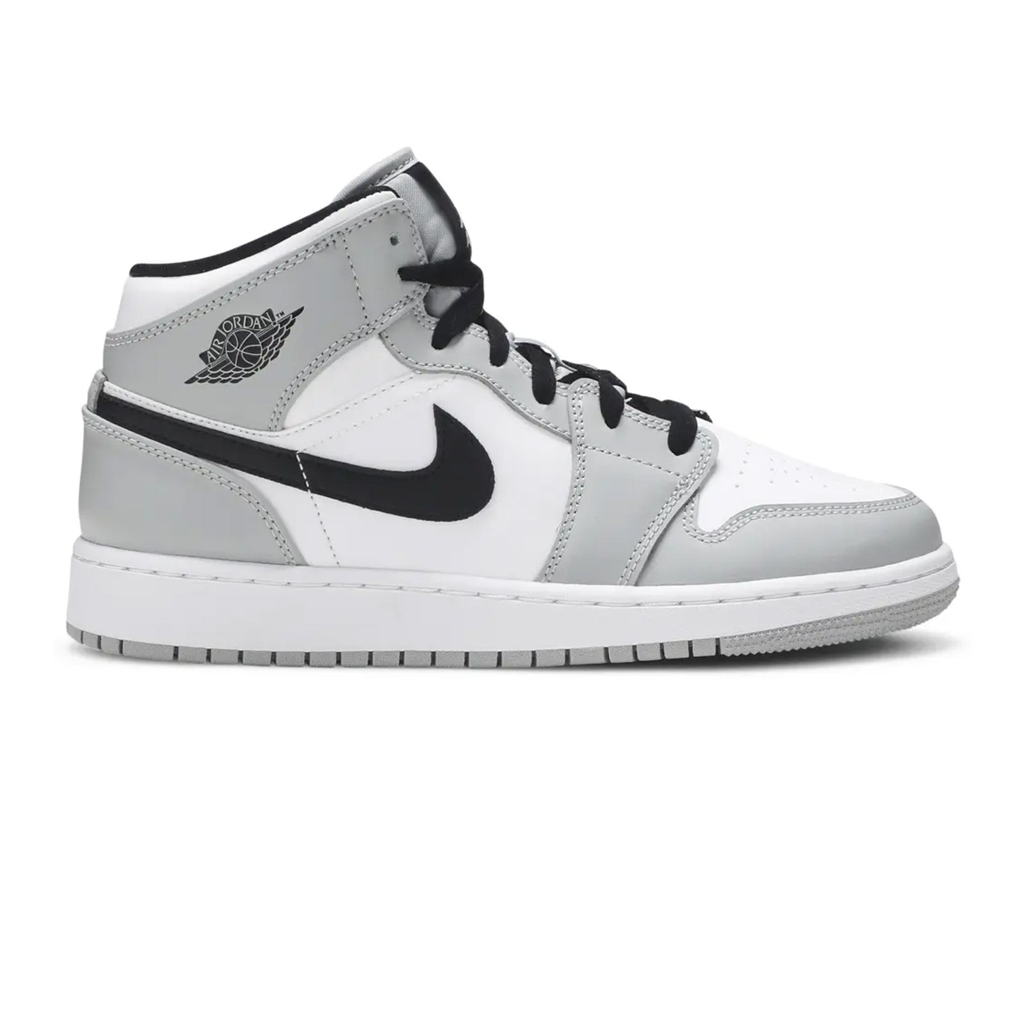 Air Jordan 1 Mid 'Smoke Grey' GS Sneakers - Kids' Basketball Shoes for Boys & Girls | Perfect for School, Sports & Casual Wear