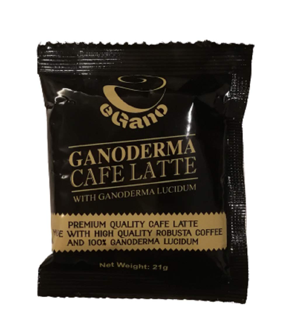 Premium Ganoderma Black Coffee & Cafe Latte Instant Coffee with Ganoderma Lucidum - 8 Count (32 Sachets) - Dark Roast - Vegan & Gluten Free - Perfect for Home, Office, or Travel - Boosts Energy & Immunity Naturally