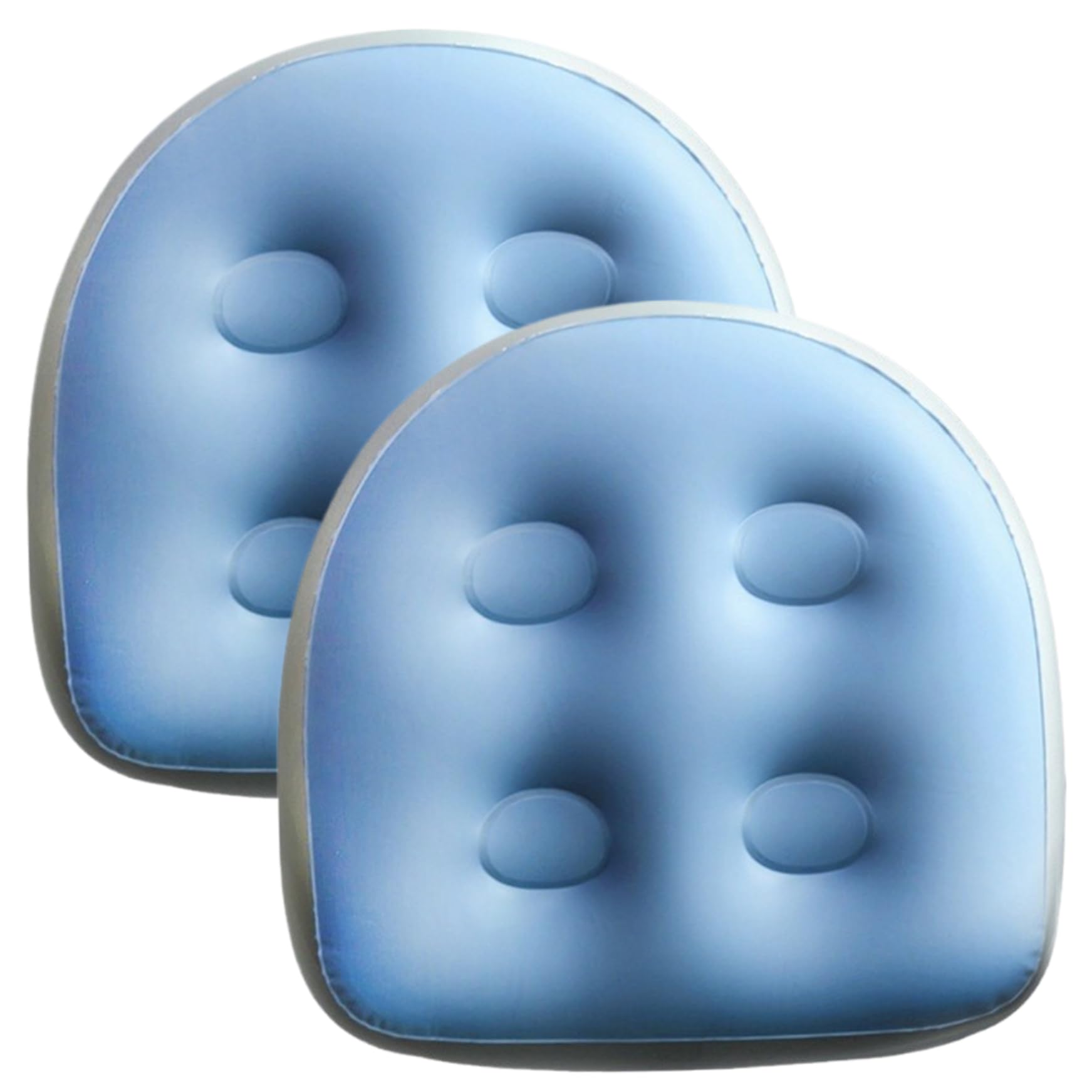 2PCS Inflatable Booster Seat for Car & Hot Tub - 18.5x14.6x5.9 Inches with Back Support & Suction Cups - Durable PVC Travel Booster Seat for Kids & Adults (Blue) - Perfect for Road Trips, Spa Relaxation & Poolside Comfort