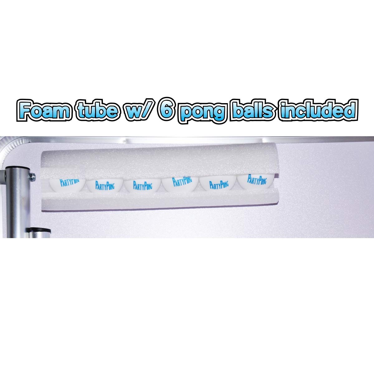 LED Party Pong Beer Pong Table Set with Standard Size - Perfect for College Parties, Game Nights & Outdoor Events