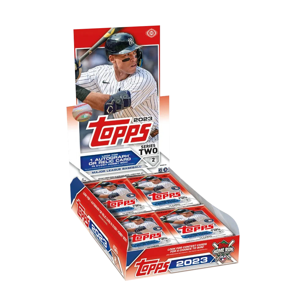 2023 Topps Series 2 Baseball Hobby Box - 24 Packs, 288 Cards - MLB Trading Cards Collection for Collectors & Fans - Perfect for Sports Memorabilia Displays & Fantasy Baseball Drafts