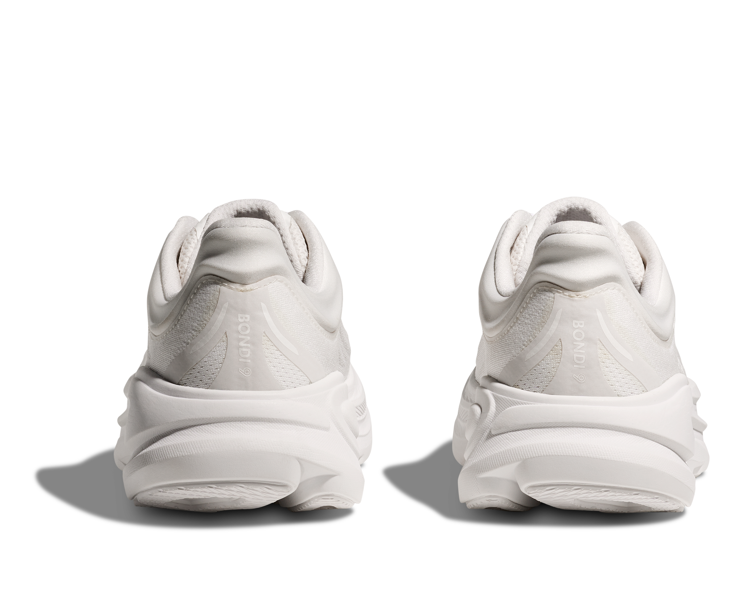 Hoka Women's Bondi 9 Running Shoes - WWH White/White - Cushioned Comfort for Long Distance Running & Walking