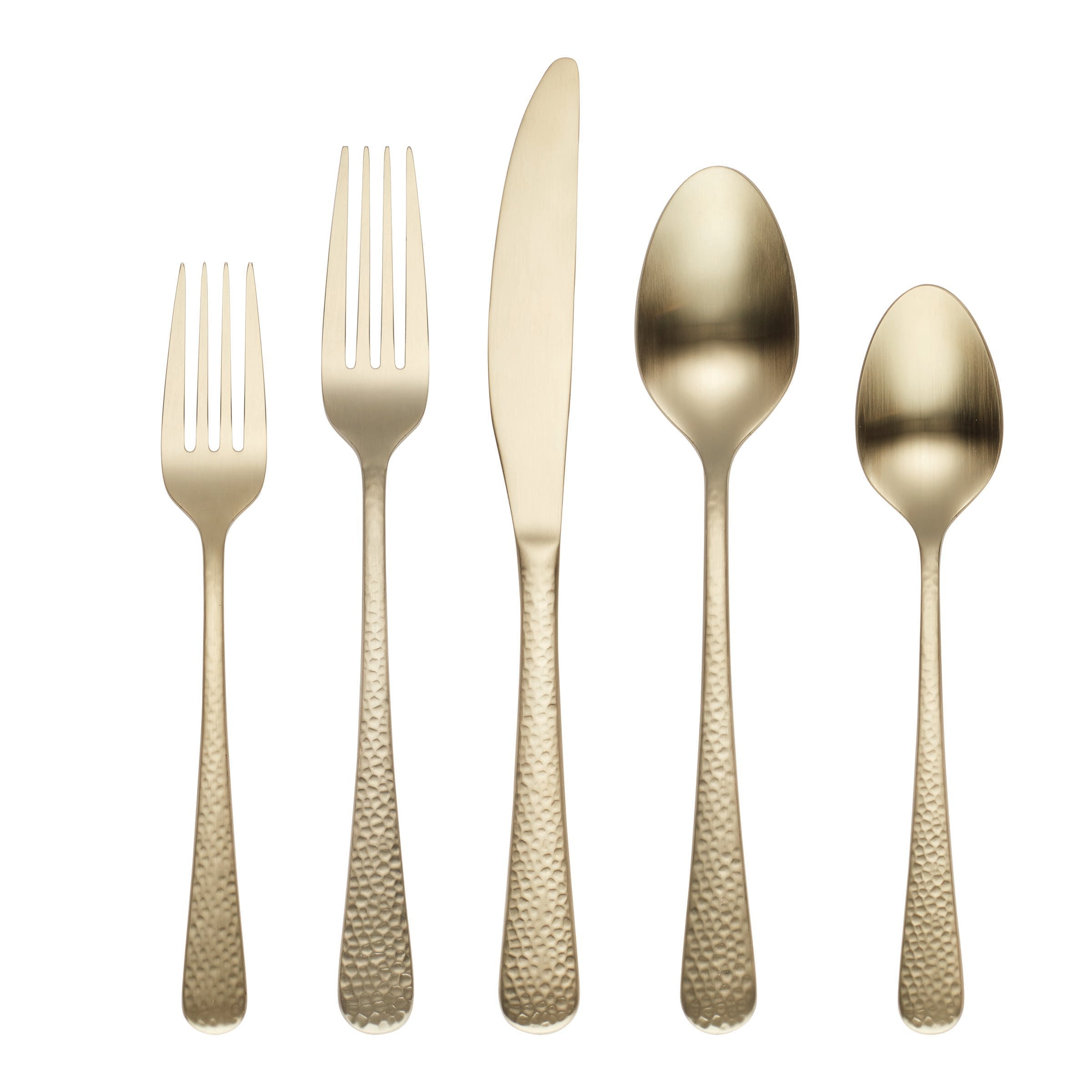 Keene Champagne Satin 20-Piece Flatware Set - Premium Stainless Steel Silverware for Fine Dining, Weddings & Special Occasions