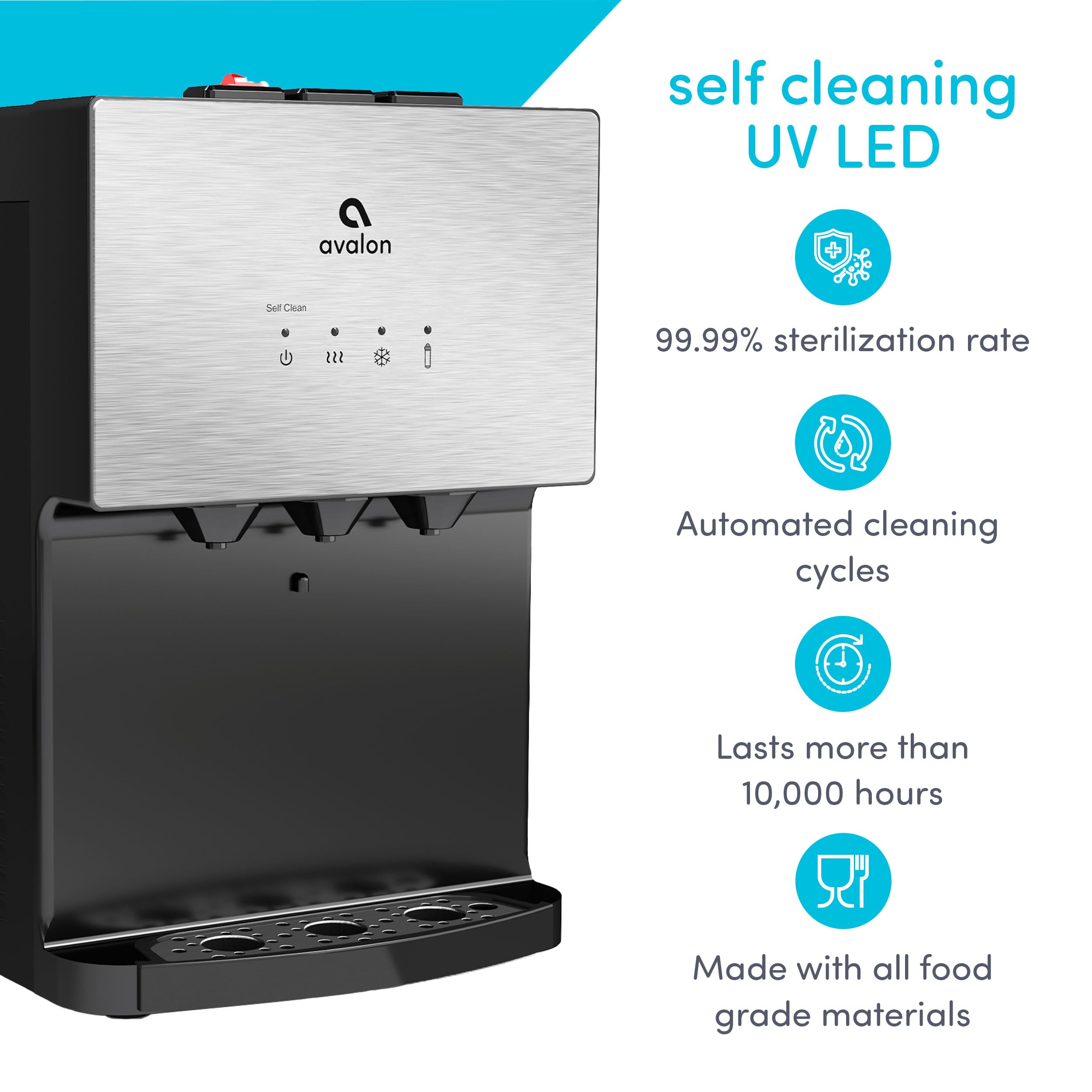 Avalon A12-CTPOU Countertop Bottleless Water Dispenser with Stainless Steel Design - Perfect for Home, Office & Kitchen Hydration
