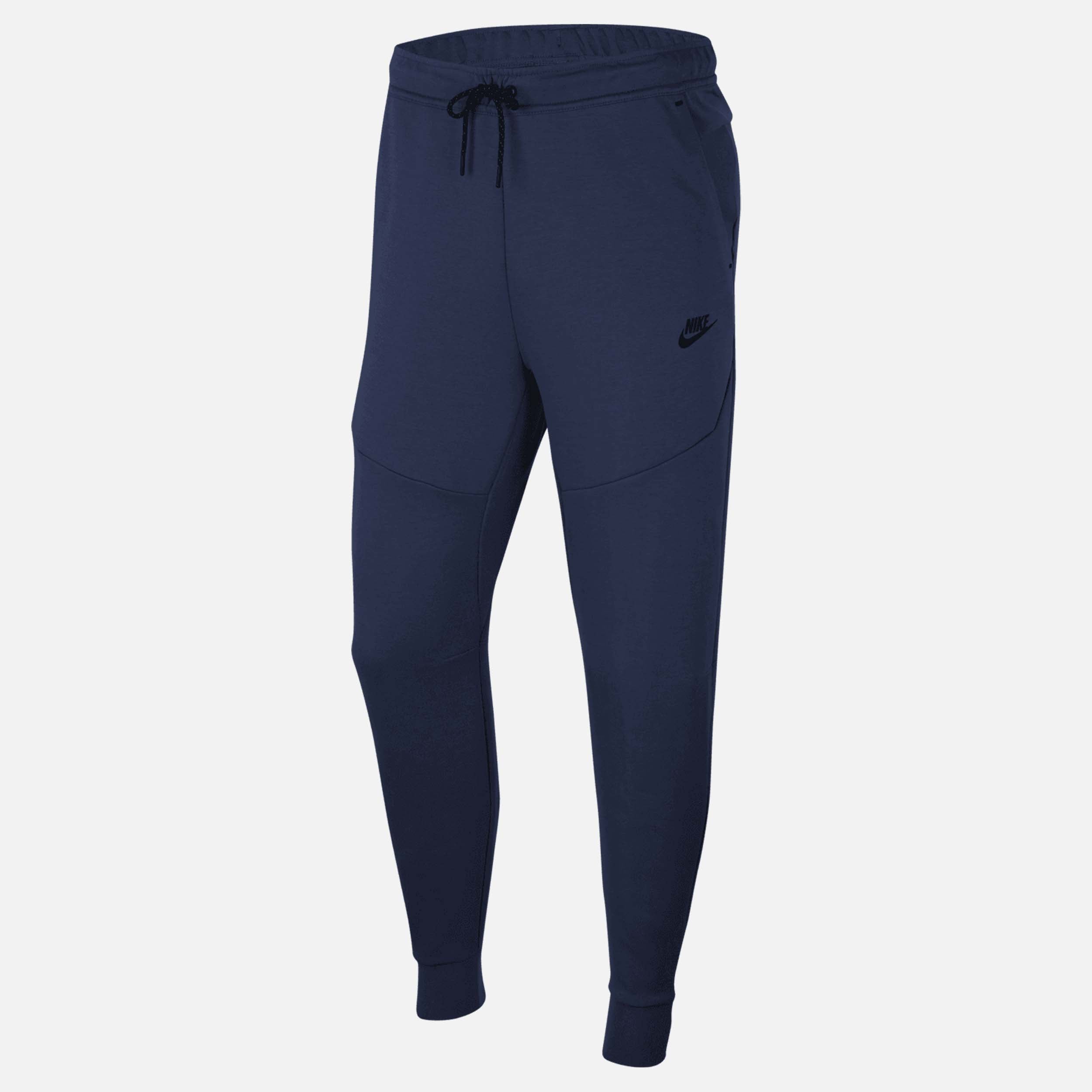Men's Tech Fleece Jogger Pants - Lightweight Athletic Sweatpants for Running & Gym - Midnight Navy Blue - Comfortable Workout & Lounge Wear