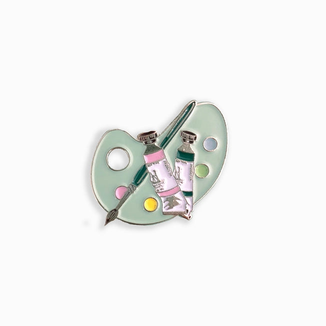 Artist Palette Enamel Pin - Handmade Art Enamel Pin Badge for Artists, Painters & Art Lovers - Perfect for Backpacks, Jackets, Denim & Sketchbook Decoration