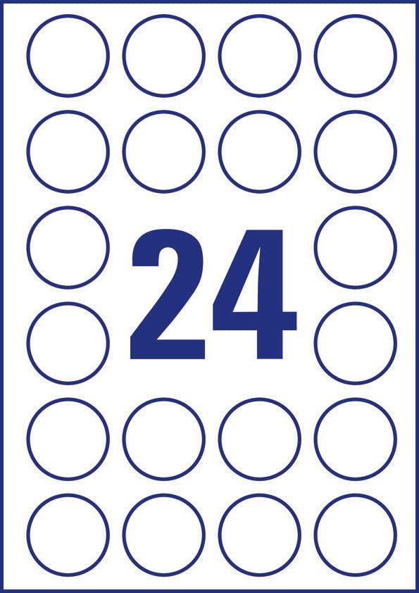 Avery Anti-Tamper Security Labels - 40mm Round Laser Printer Labels - L6112 White for Document Protection & Package Sealing