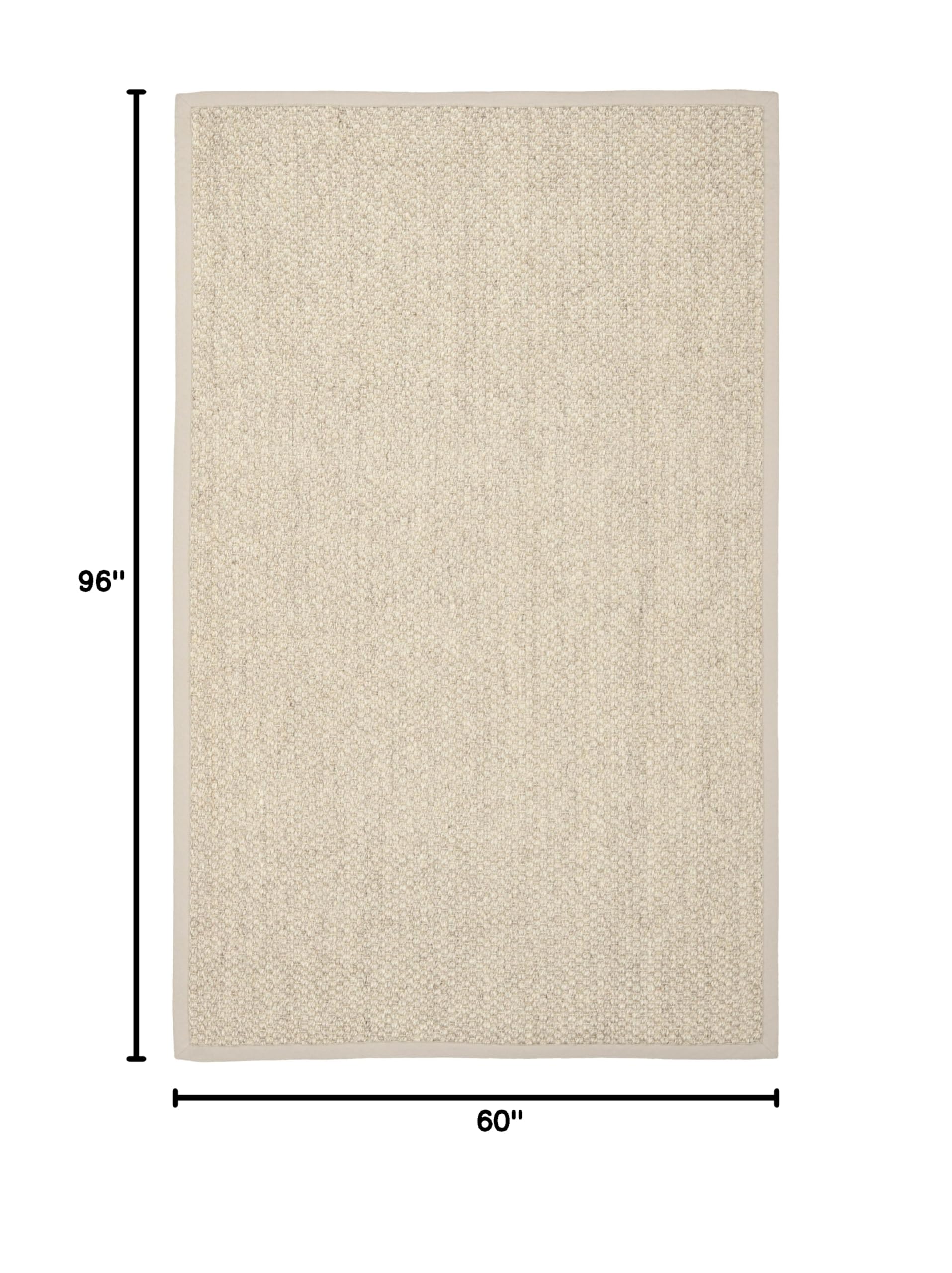 SAFAVIEH Natural Fiber Collection 5' x 8' Area Rug - Marble Sisal Design, Easy Care, Non-Shedding, Perfect for Living Room, Bedroom & High Traffic Areas | Durable Floor Covering for Home Decor (NF525C)
