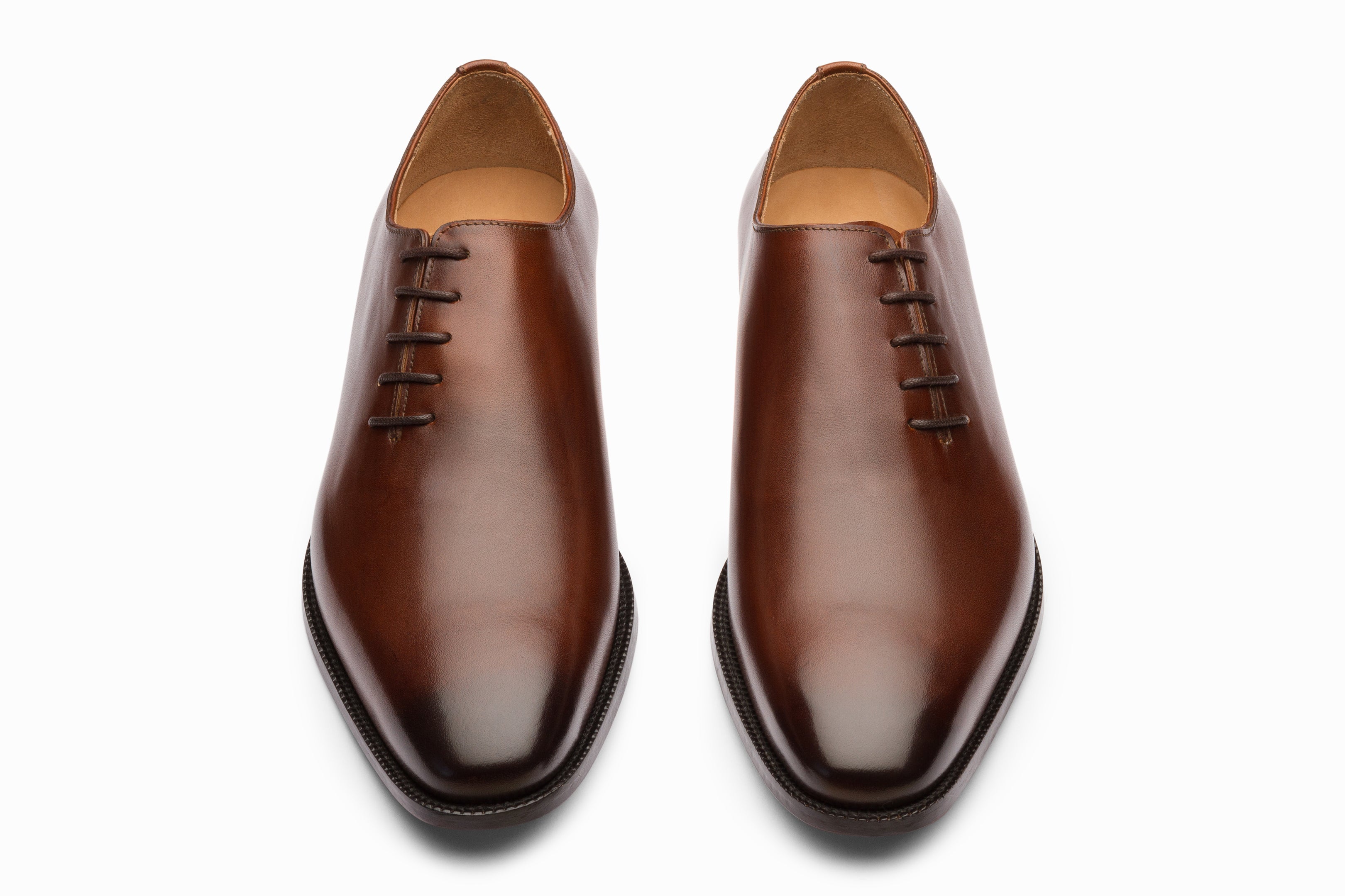 Premium Wholecut Oxford Dress Shoes for Men - Side Lacing Detail in Rich Brown Leather | Formal Business & Wedding Attire
