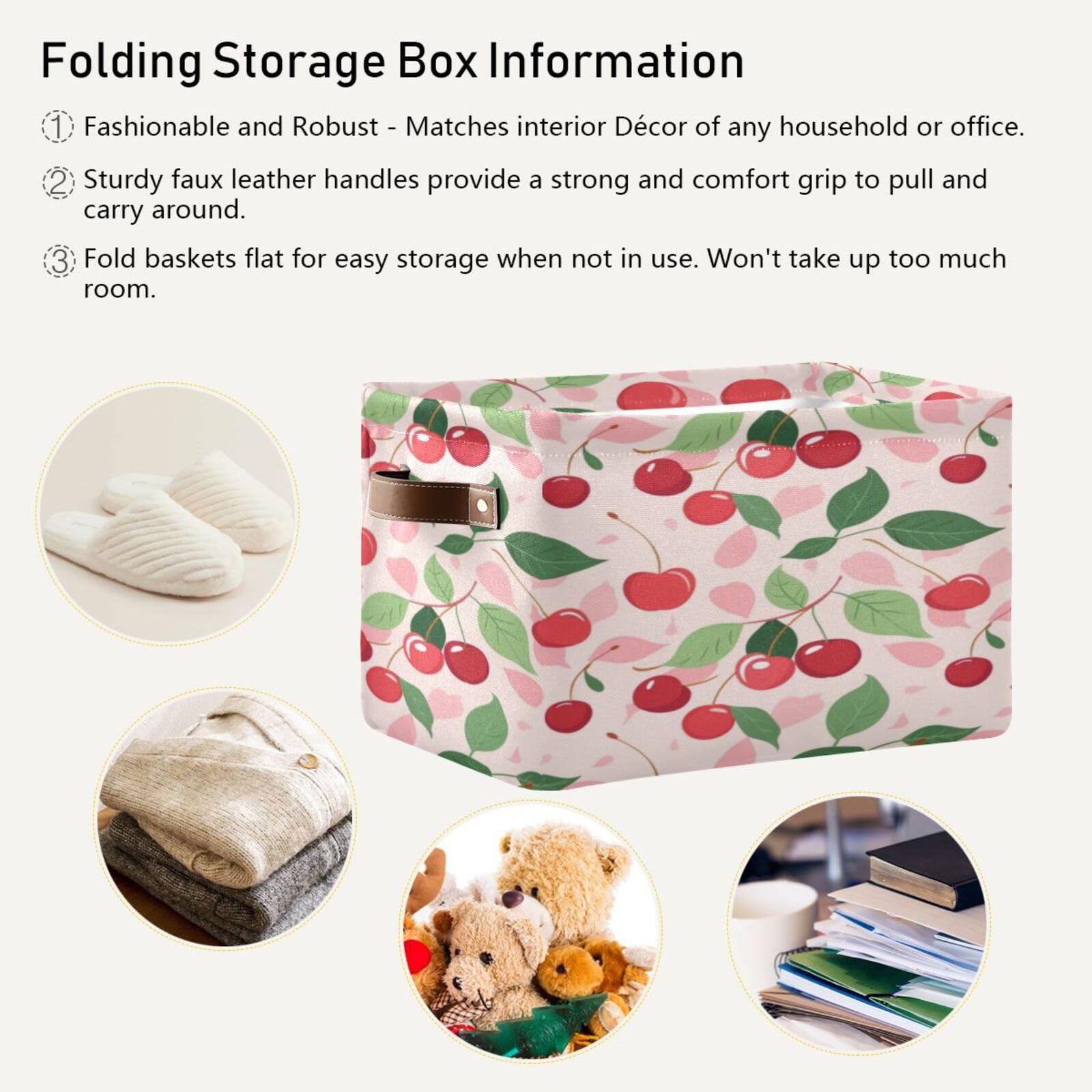 Large Fabric Storage Bins with Handles - Collapsible Shelves & Closet Organizer for Clothes, Toys, Home