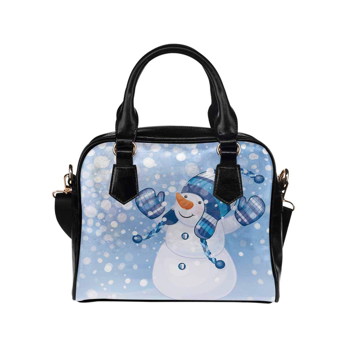 Christmas Snowman PU Leather Crossbody Bag for Women & Girls - Cute Holiday Handbag for Parties, Gifts & Winter Fashion