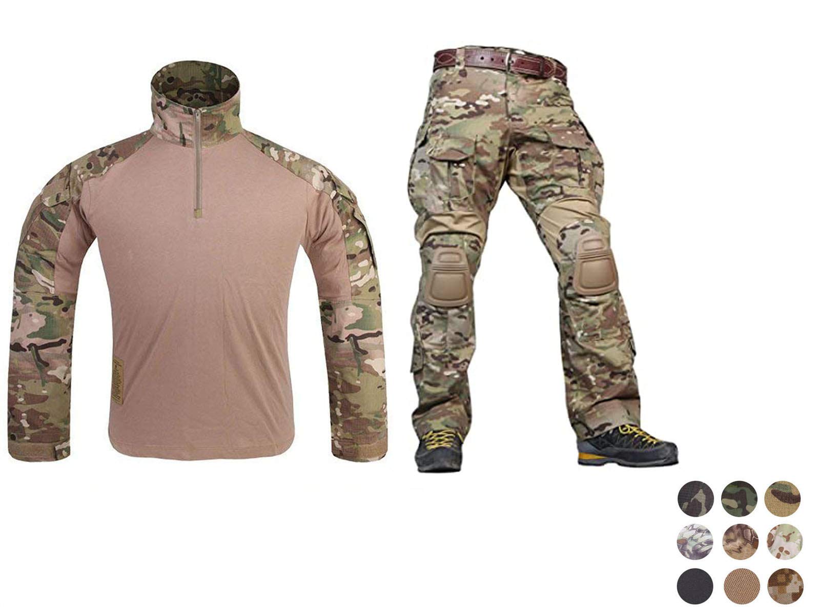Emerson Airsoft Military BDU Tactical Combat Gen3 Uniform Set - Shirt & Pants for Airsoft, Paintball, and Outdoor Tactical Training