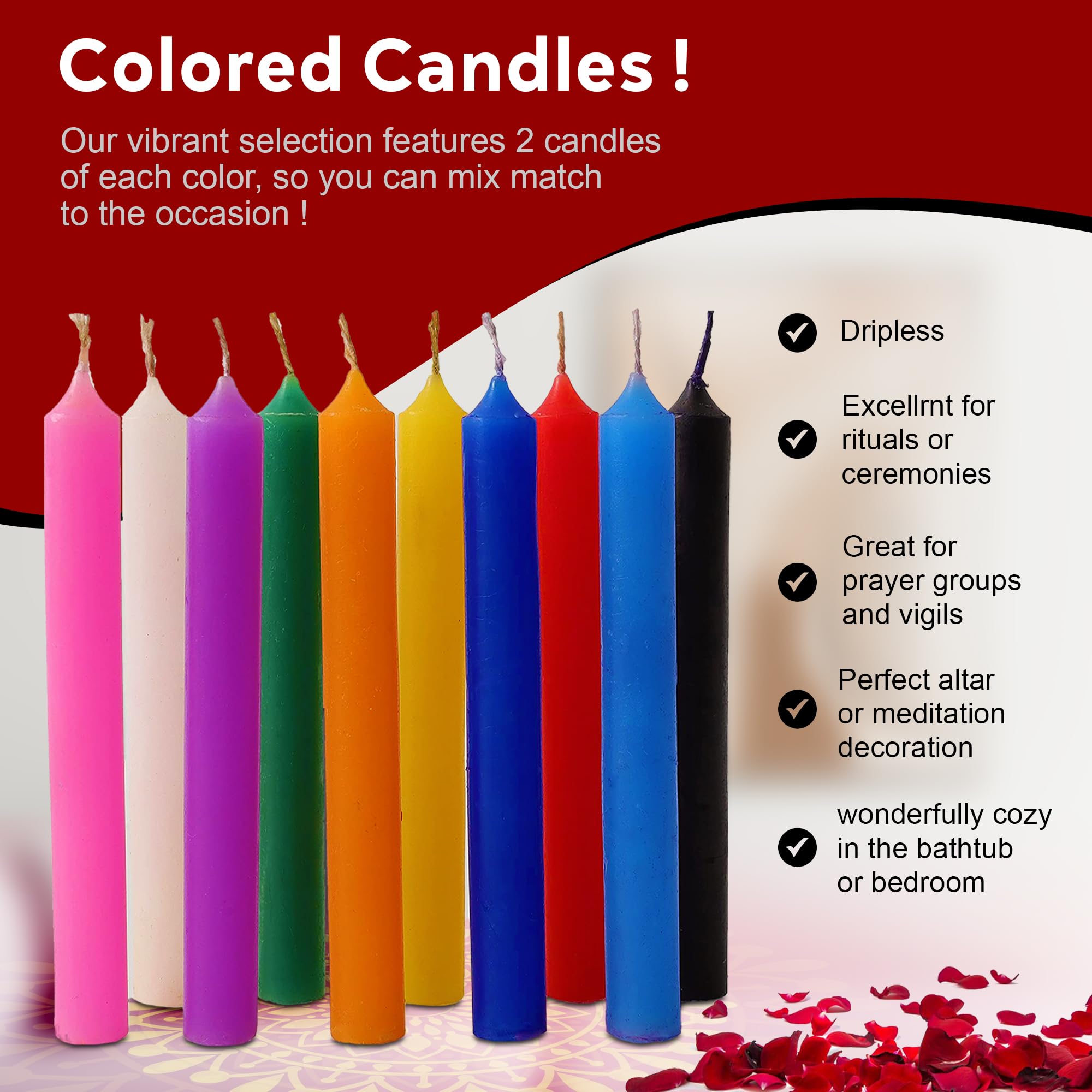 Chime Spell Candles - Unscented Mini Taper Candles 4