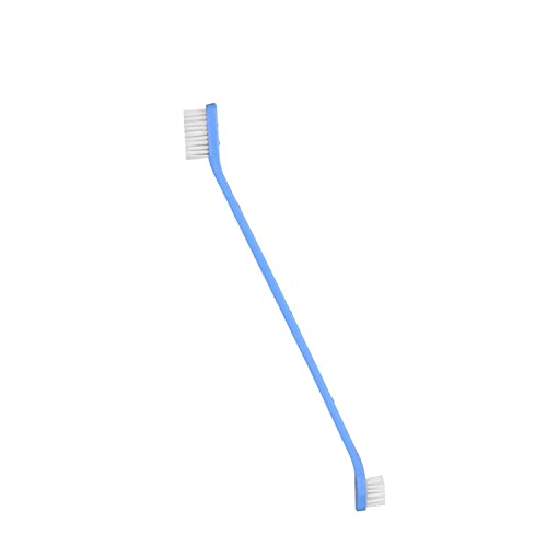 Pet Toothbrush for Dogs and Cats - Dual-Ended Finger Toothbrush for Small to Large Pets - Blue (Perfect for Daily Dental Care & Oral Hygiene)
