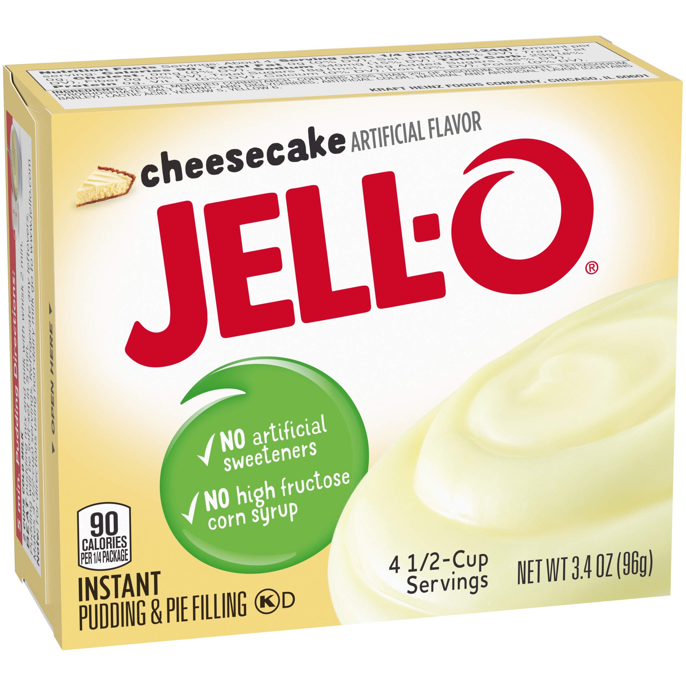 Jell-O Instant Cheesecake Pudding & Pie Filling 3.4 oz (Pack of 24) - Easy Dessert Mix for Baking, No-Bake Cheesecakes & Creamy Puddings - Perfect for Parties, Family Gatherings & Holiday Treats