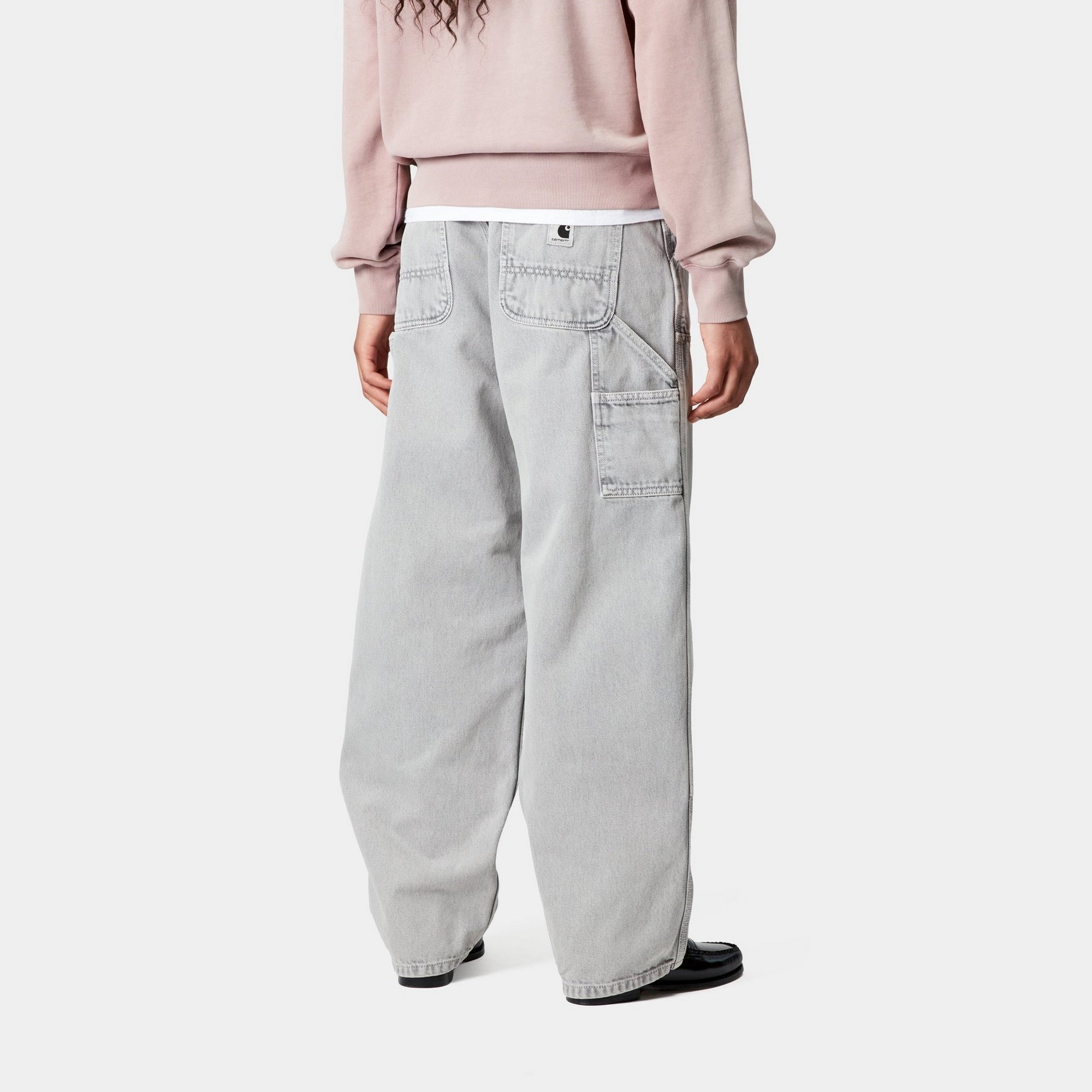 Women's Brandon Double Knee Pants - Chalk Wash Black | Durable Workwear for Construction, Farming & Outdoor Activities