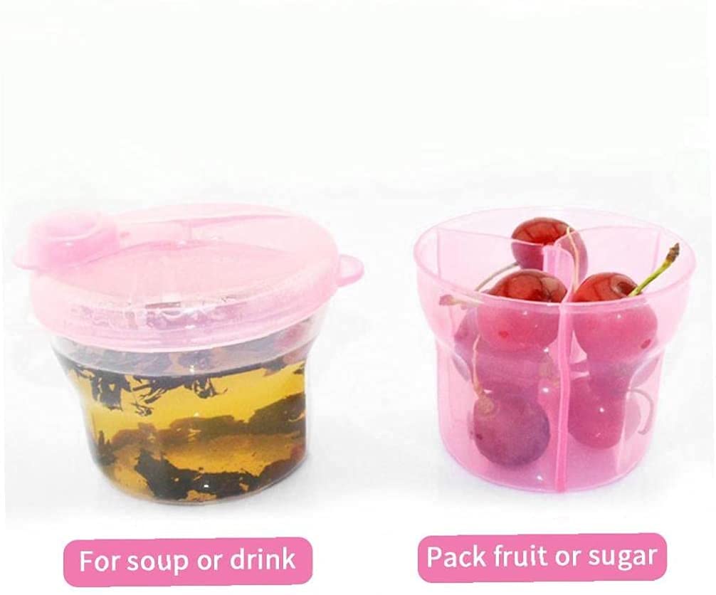 Baby Formula Dispenser & Powdered Milk Storage Container - Portable Food Box for Snacks, Travel, Indoor & Outdoor Use - Practical & Convenient (Pink) | Ideal for Traveling, Camping, and On-the-Go Feeding
