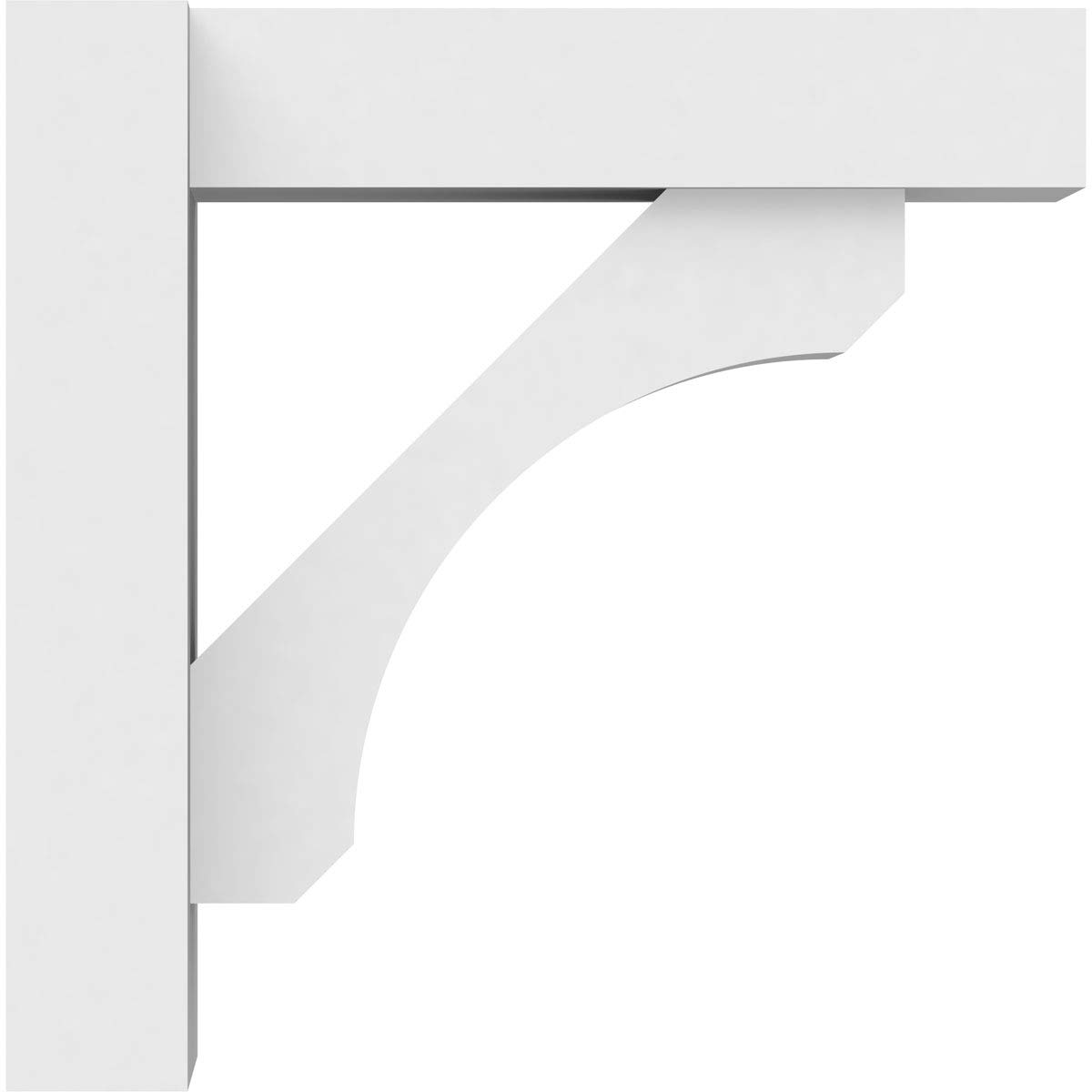 Ekena Millwork OUTP05X12X12LEC05 Legacy Architectural Grade PVC Outlooker with Block Ends - 5
