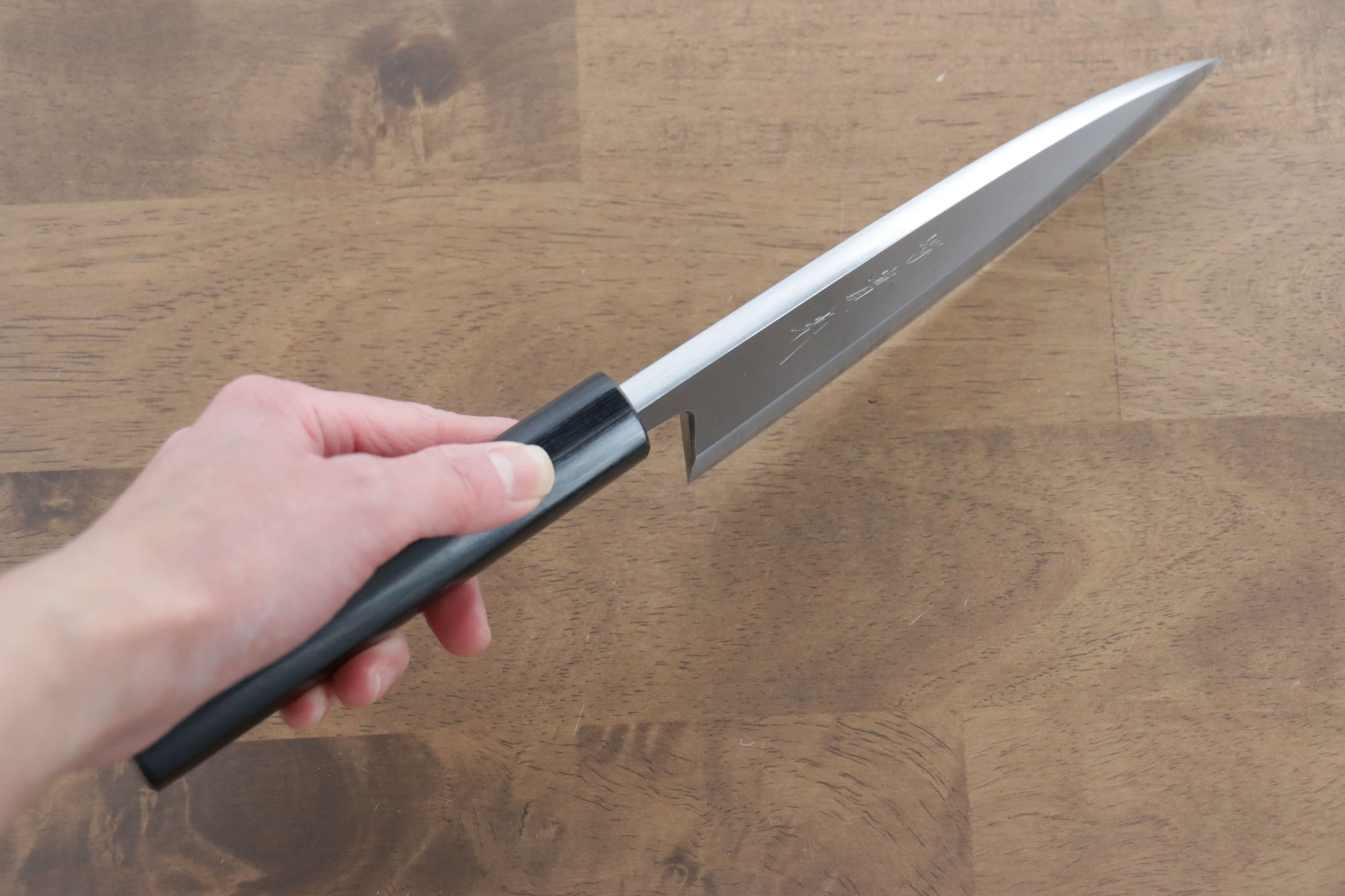Premium Jikko White Steel No.2 Deba Knife 165mm - Japanese Professional Chef Knife with Shitan Handle - Perfect for Sushi, Fish Filleting & Meat Cutting