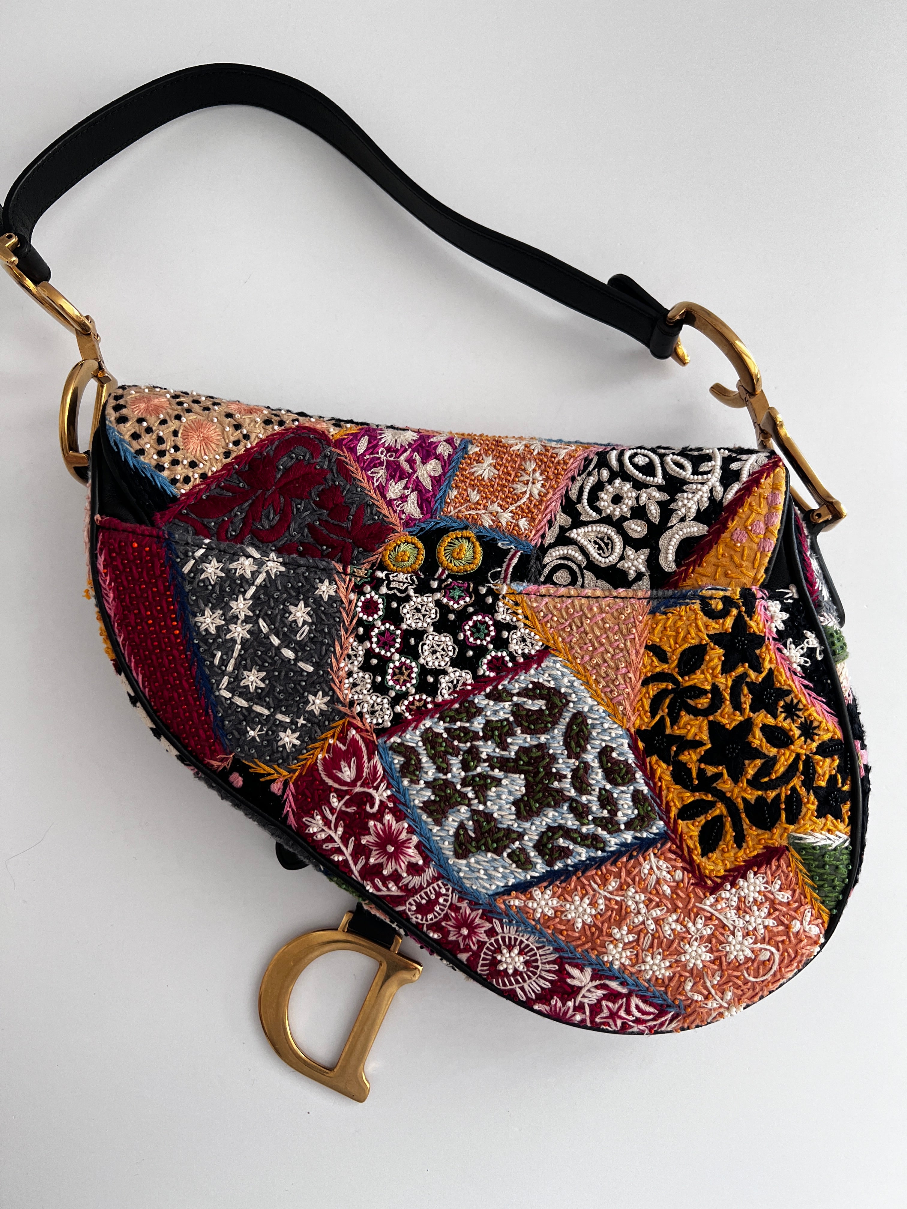 Dior Love & Peace Beaded Saddle Bag 2018 Collection - Luxury Crossbody Purse for Women, Perfect for Parties, Weddings & Special Occasions