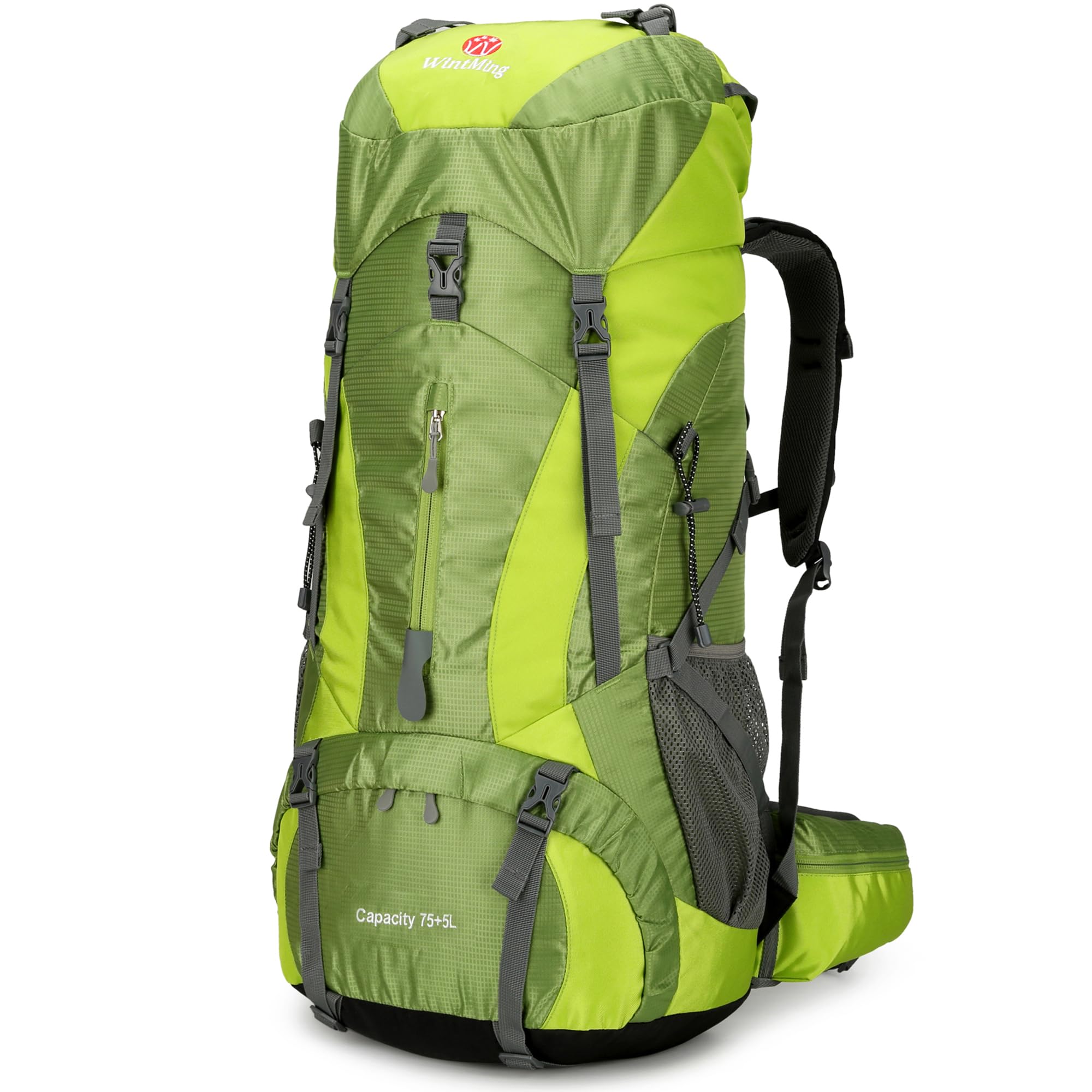 WintMing 75L Waterproof Hiking Backpack with Rain Cover - Perfect for Camping & Travel