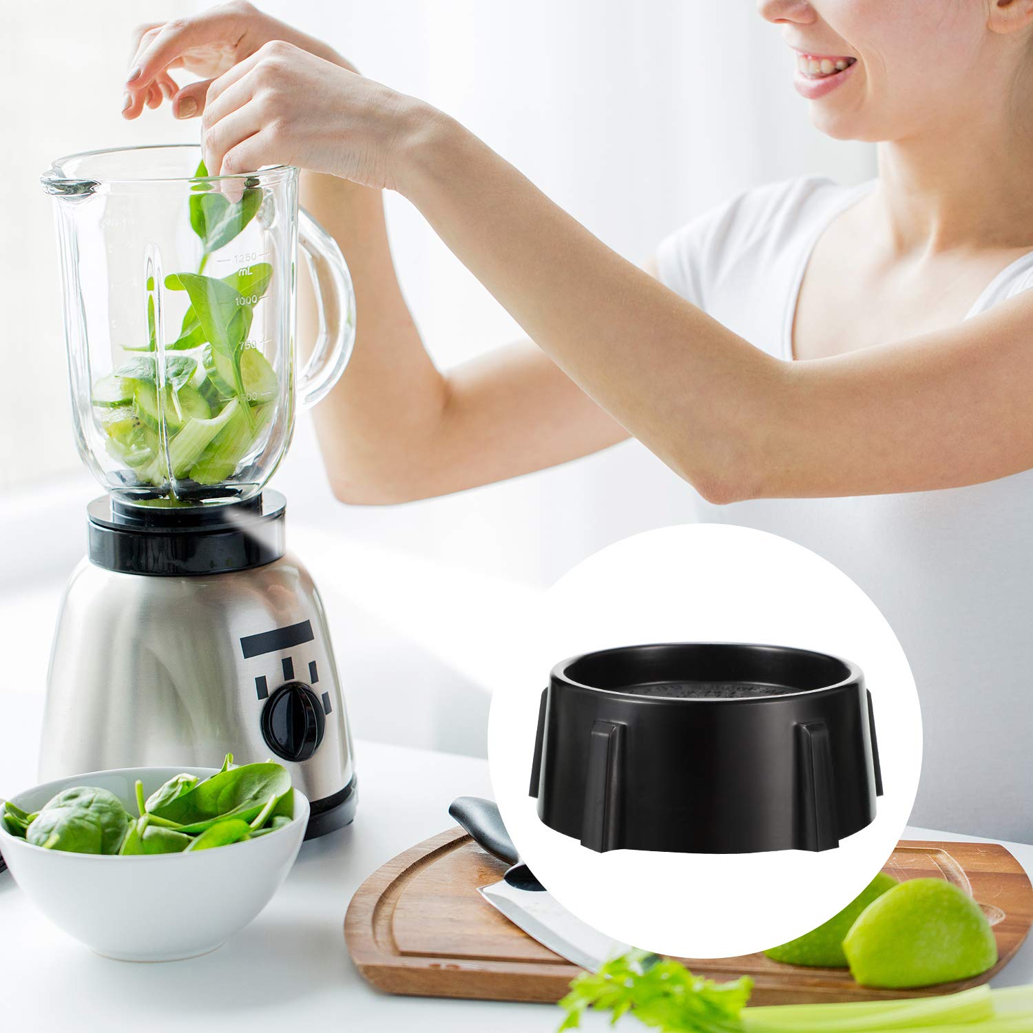 2-Pack Oster Blender Replacement Jar Base - 4902 Compatible Bottom Cap for Oster Blenders - Perfect for Smoothies, Shakes & Food Prep