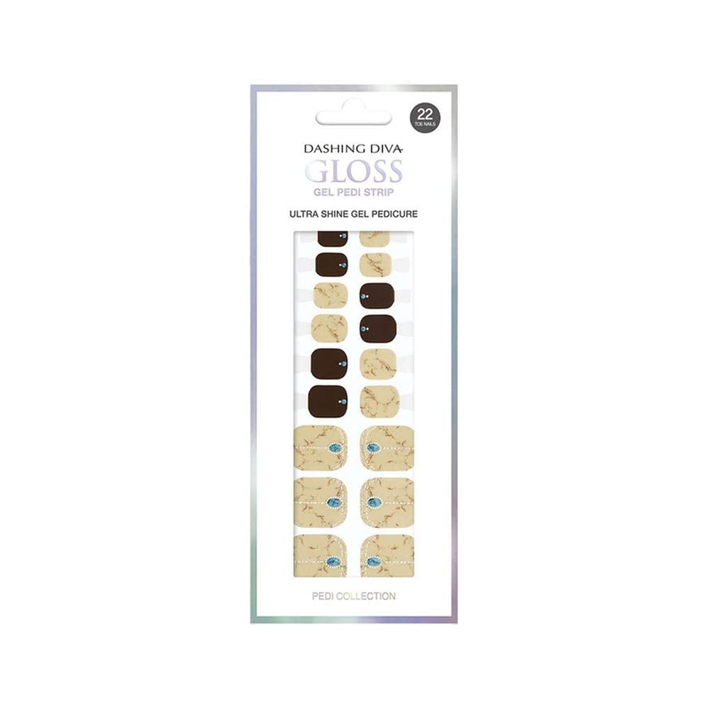 Dashing Divas Gloss Press On Nails - Short Square Fake Nails with Gel Finish, 30PCS Turkey Stone Design, Lasts 7 Days for Day to Night Wear | Perfect for Parties, Weddings & Everyday Glam