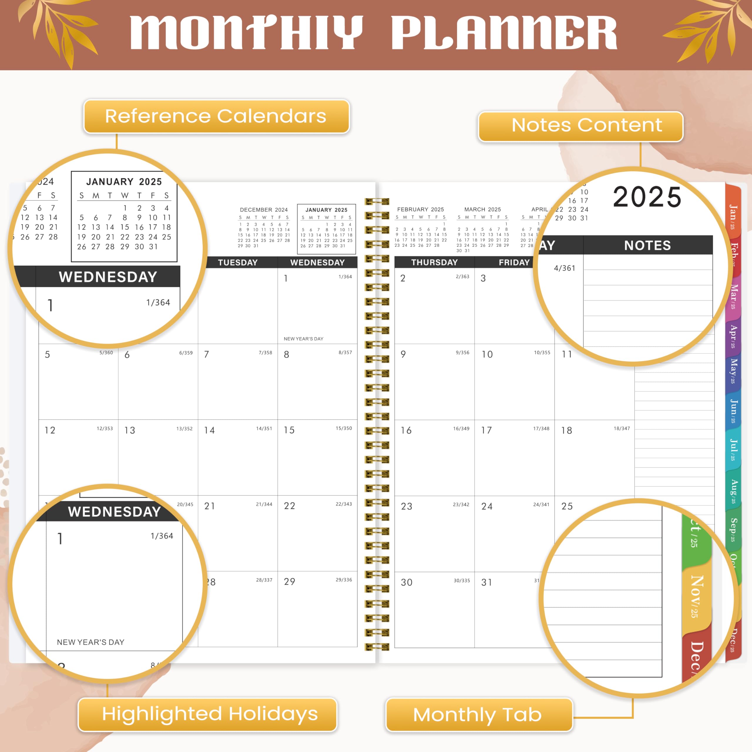 2025 Monthly Planner Calendar - Large 9