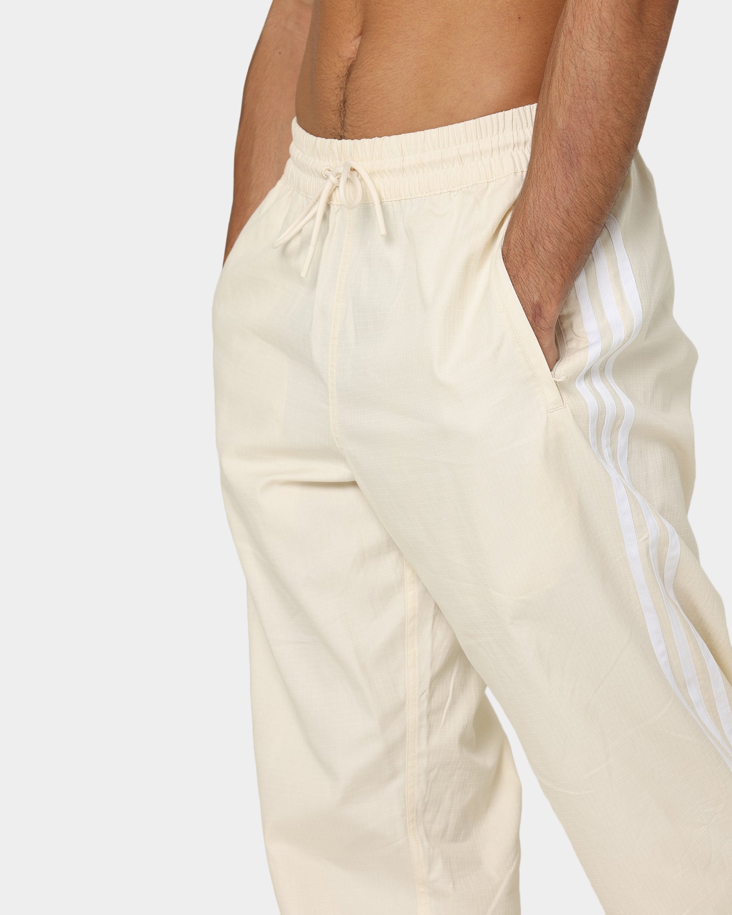 Adidas Originals Relaxed Fit Work Pants for Men - Wonder White | Comfortable Casual Office Wear & Street Style Fashion
