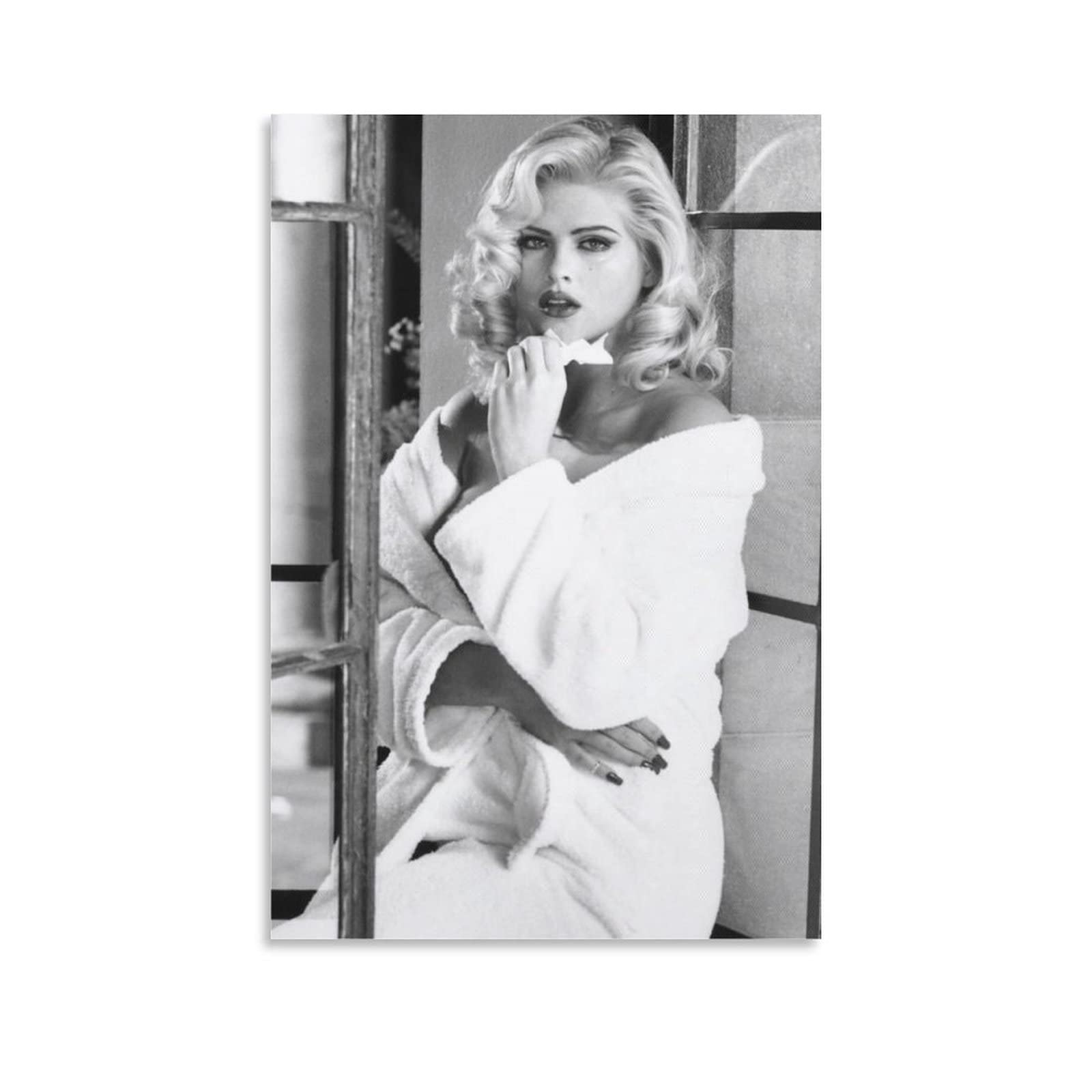 Anna Nicole Smith Canvas Wall Art - 20x30cm (8x12in) Unframed Poster Print for Living Room, Bedroom & Office Decor | Vintage Celebrity Painting, Sexy Wall Decor, Home & Gift Idea