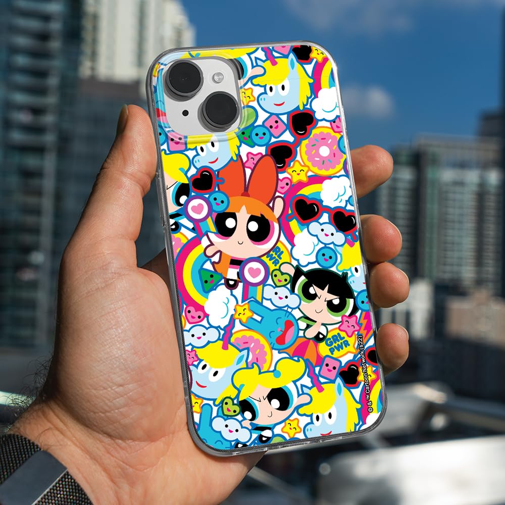 Official The Powerpuff Girls Licensed iPhone 14 Case - Shockproof TPU Protective Phone Cover with Perfect Fit | Cute Cartoon Design for Girls, Teens & Fans | Great Gift for Birthday, Christmas & Daily Use