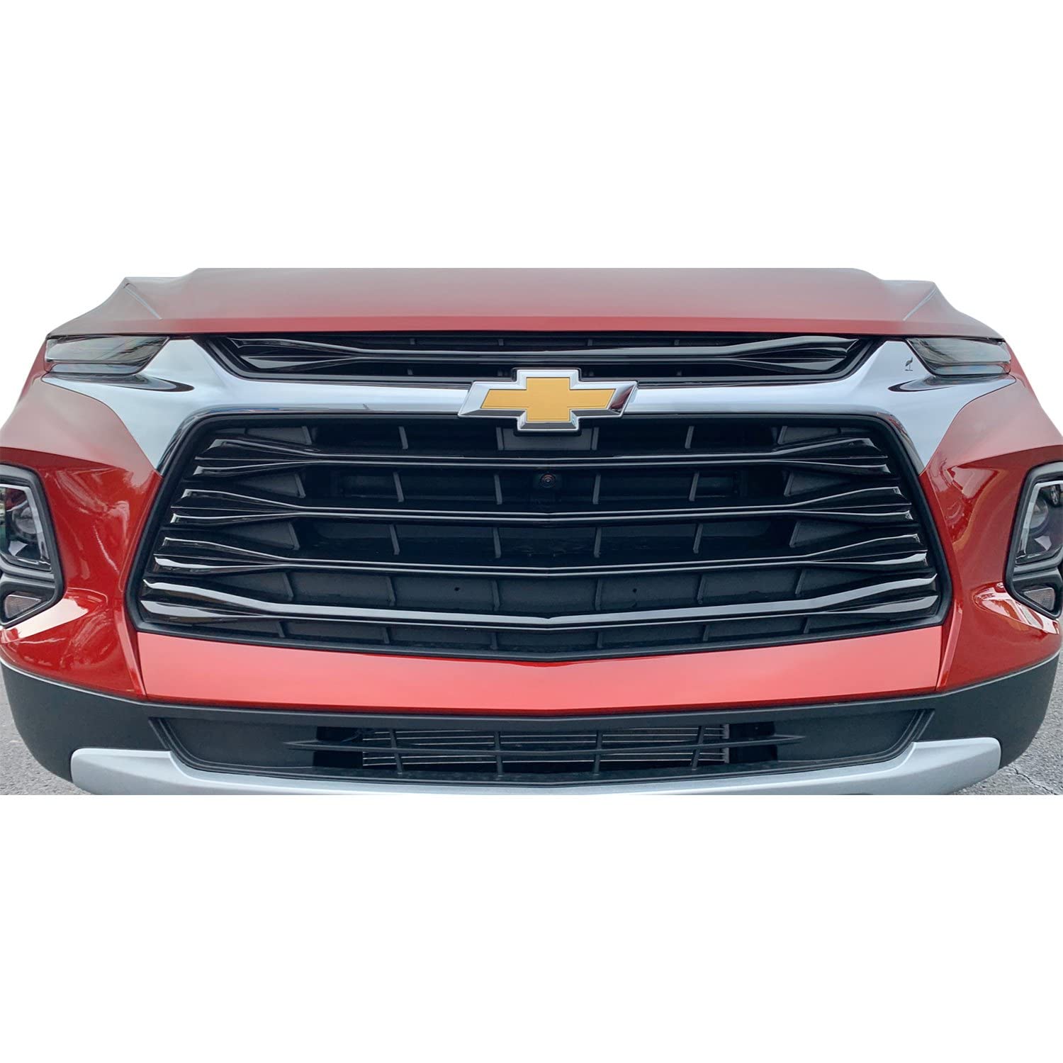 SES Trims - 5-Piece Gloss Black Main Grille for Car Front Bumper Replacement & Customization | Perfect for Auto Upgrades & Repair Projects