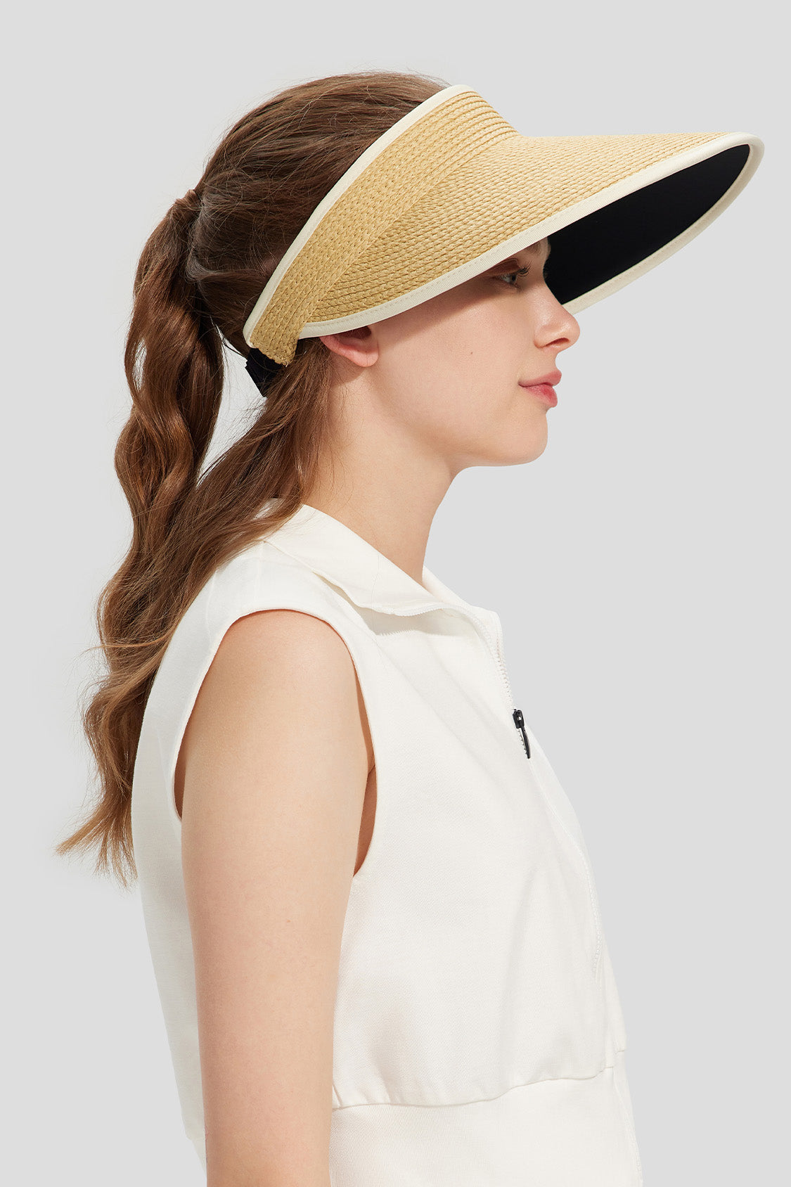 Raffia Women's Straw Sun Hat UPF50+ Wide Brim Beach Hat for Summer Outdoor Activities - Perfect for Beach, Pool, Gardening, and Travel