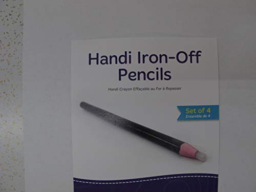 HQ Handi Iron-Off Pencils Set of 4 - Erasable Fabric Marking Pencils for Sewing, Quilting & Crafting - Perfect for DIY Projects and Tailoring