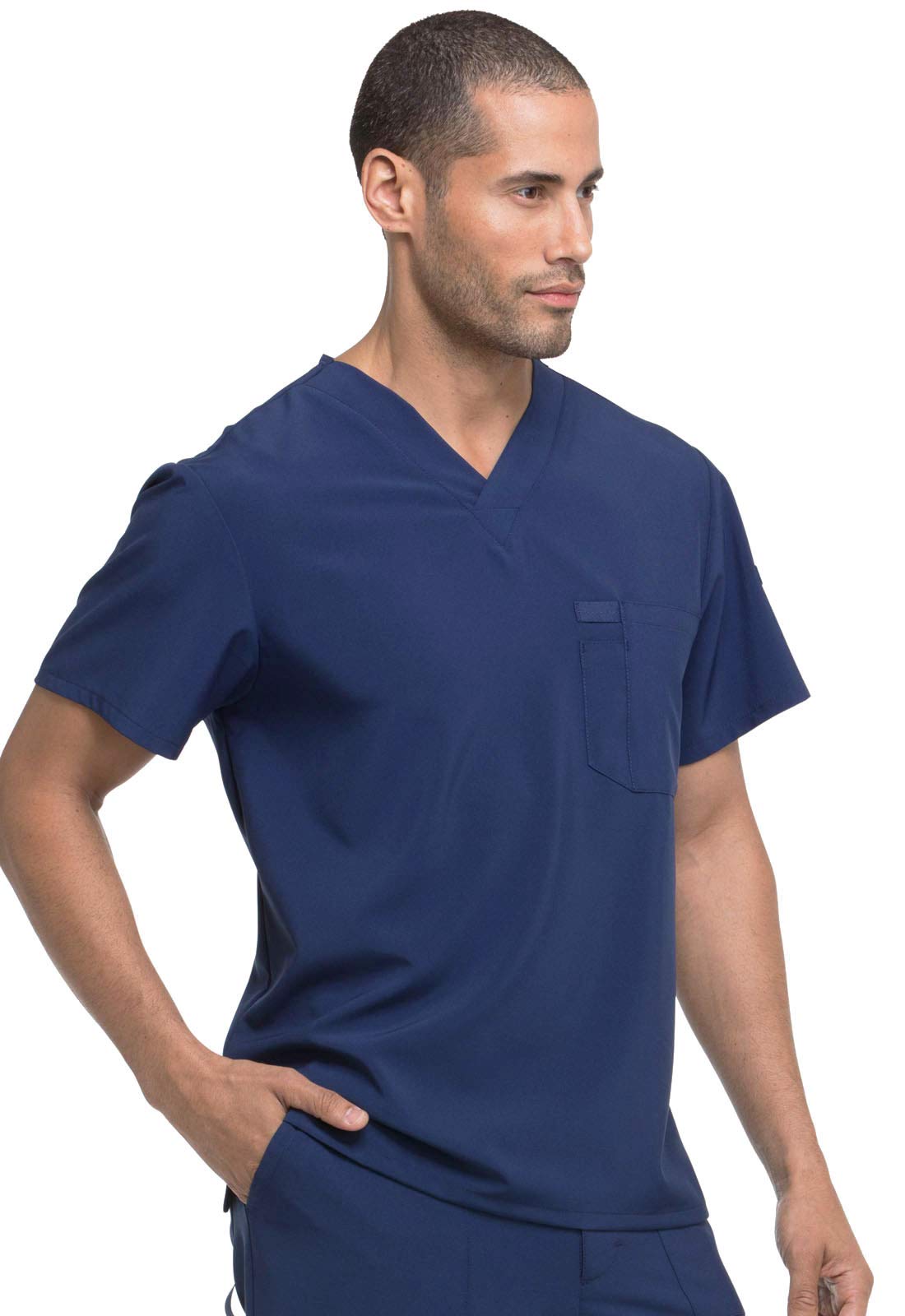 Dickies EDS Essentials Men's Scrubs Top - Tuckable V-Neck Work Shirt DK635 for Nurses, Doctors & Healthcare Professionals