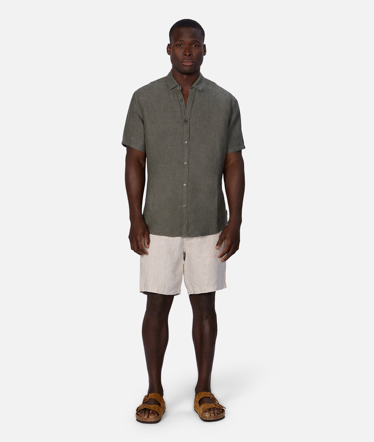 Trinidad Linen Blend Short Sleeve Shirt - Breathable & Stylish Men's Casual Top for Summer | Perfect for Beach Outings, Weekend Brunch & Office Casual Fridays