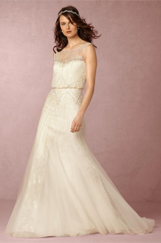 BHLDN Alma Novia Hester Gown - Elegant Lace Wedding Dress for Brides | Perfect for Church Ceremonies & Beach Weddings