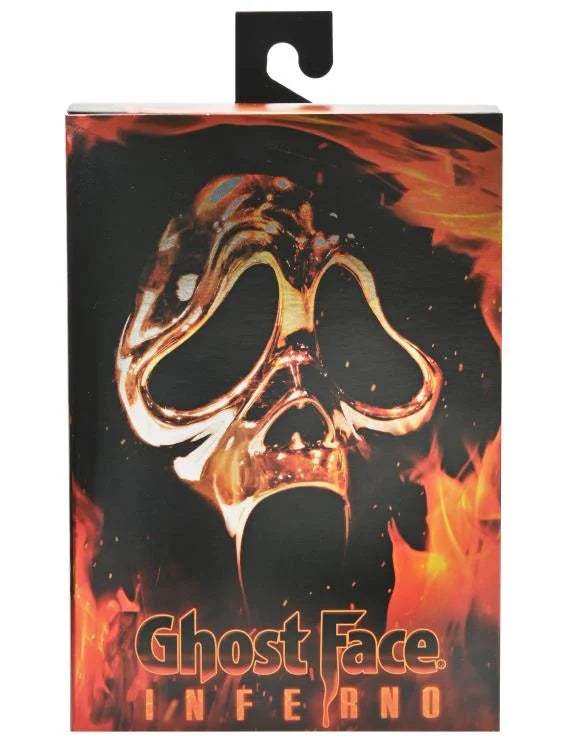 Ghost Face Inferno Ultimate Action Figure - Collectible Horror Movie Toy for Halloween, Cosplay & Display - Perfect for Fans of Scary Films & Collectors