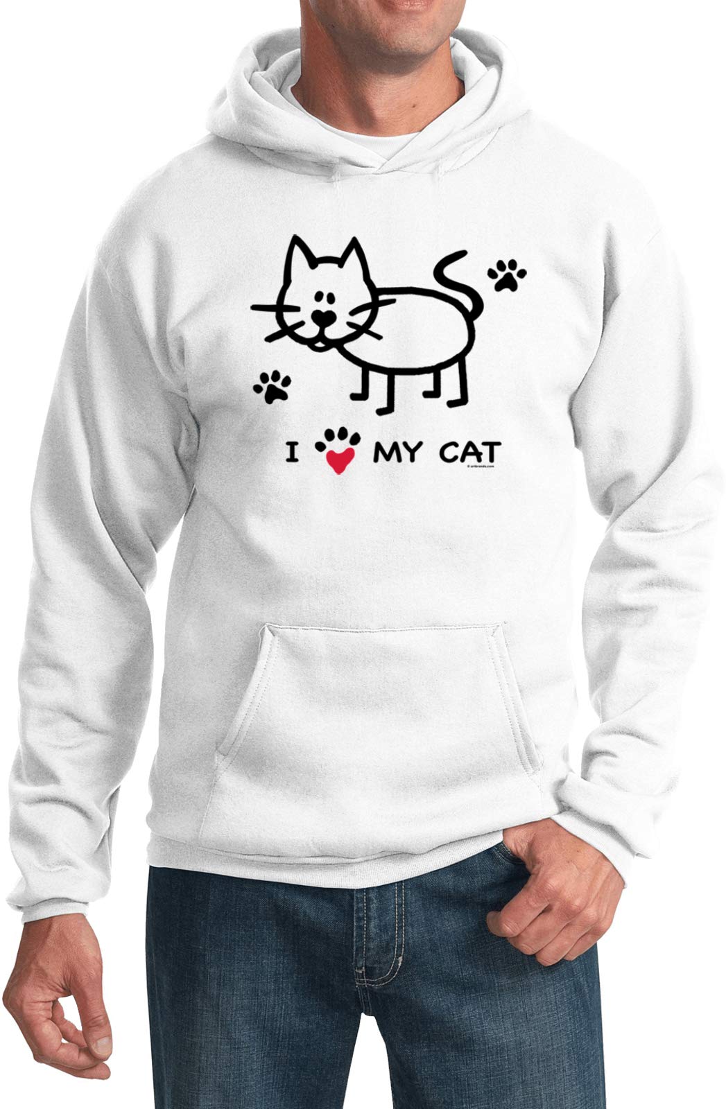 I Love My Cat Hoodie - Cute Cat Lovers Sweatshirt for Women & Men - Cozy Pullover Hooded Sweatshirt for Cat Owners - Perfect for Casual Wear, Gifts & Cat-Themed Parties