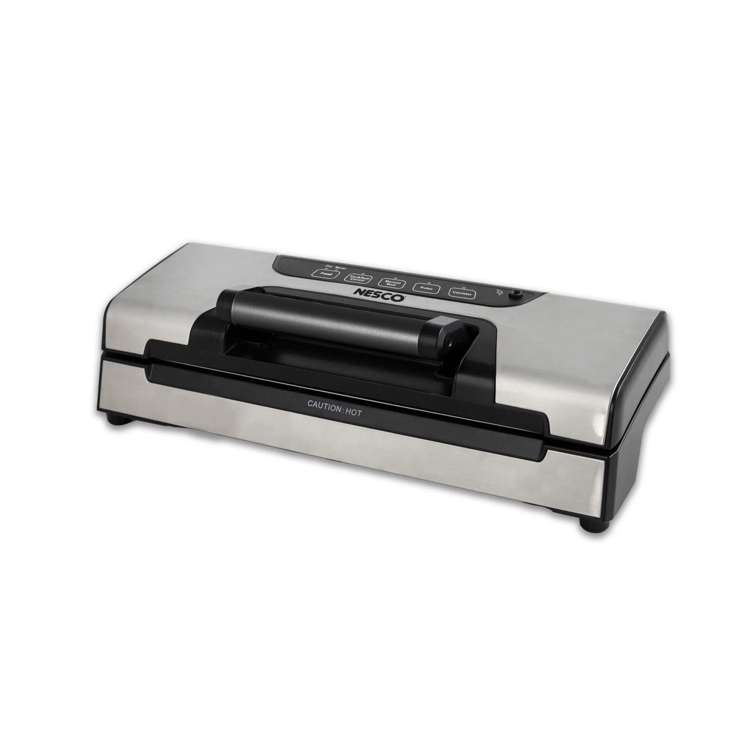 Nesco FreshLock Pro VS-15 Stainless Steel Vacuum Sealer - Moist & Dry Food Preservation, 120W Powerful Suction, Includes Bags & Rolls - Perfect for Meal Prep, Sous Vide, Freezer Storage & Long-Term Food Saving